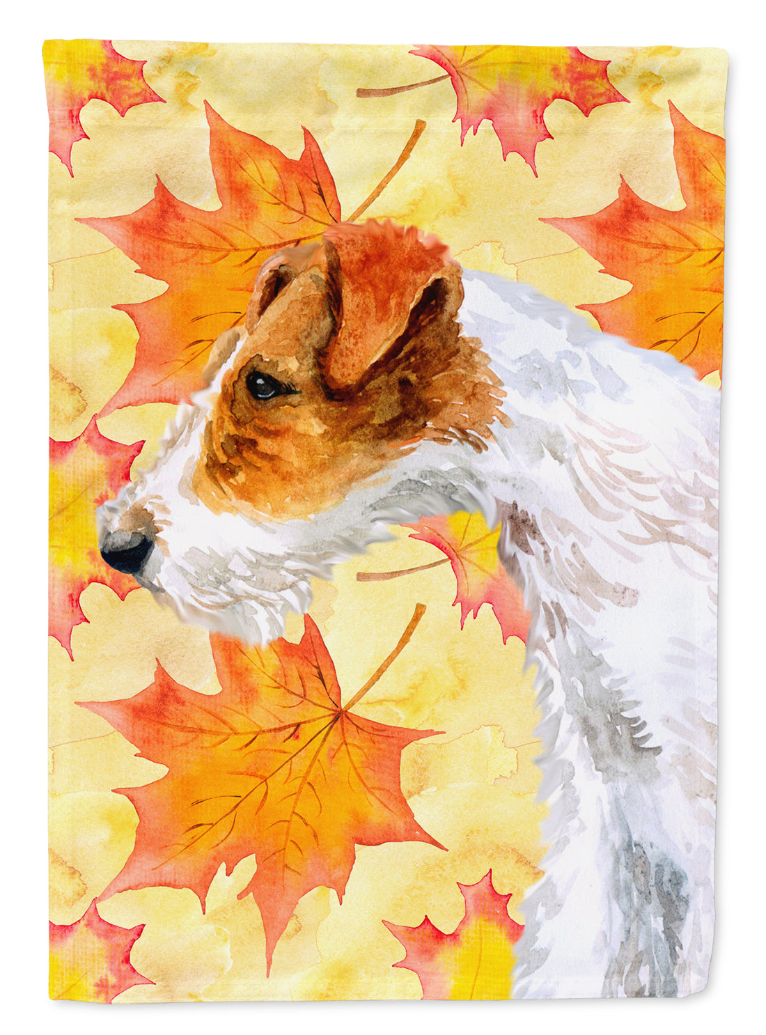 Fox Terrier Fall Flag Canvas House Size BB9911CHF
