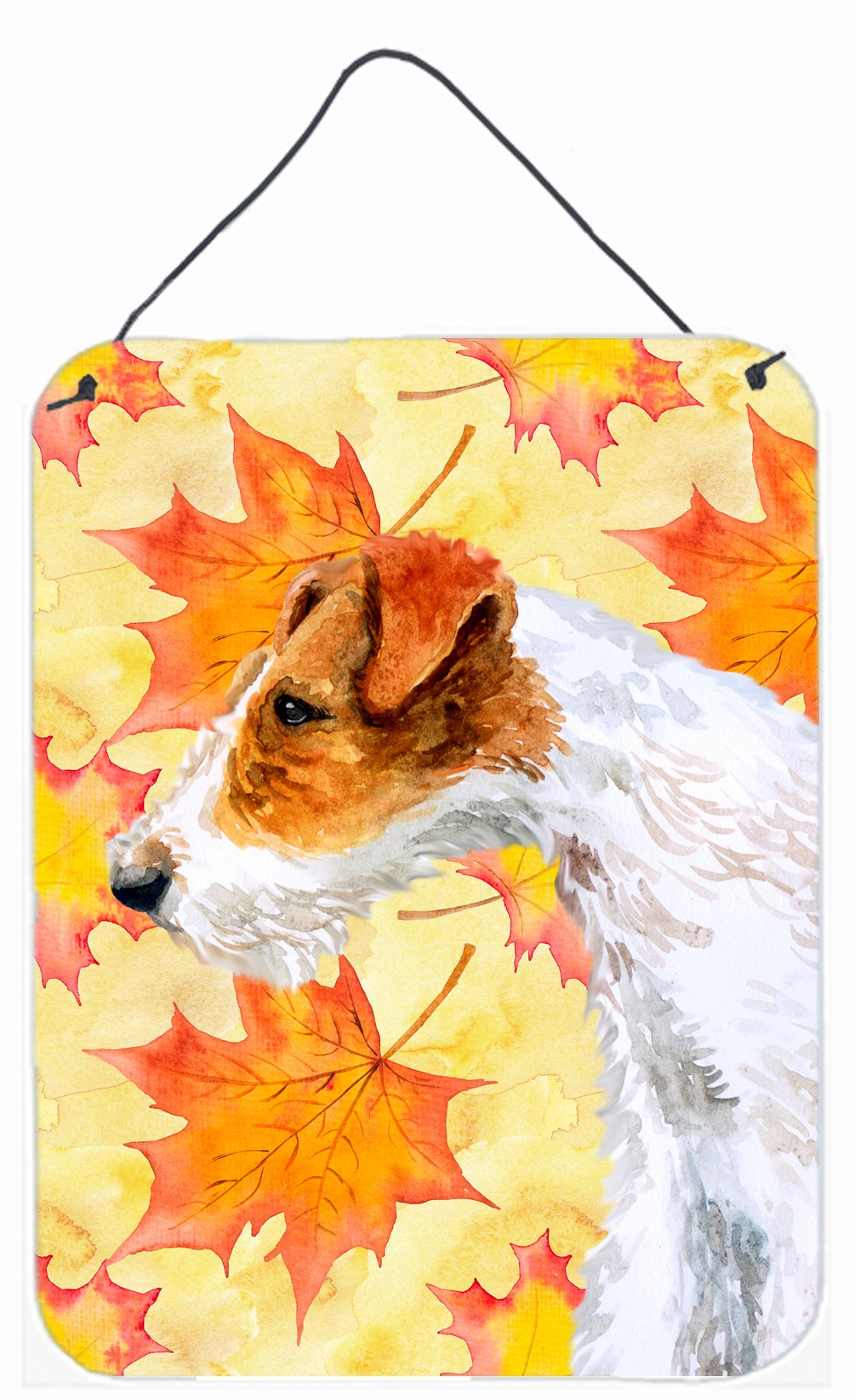 Fox Terrier Fall Wall or Door Hanging Prints BB9911DS1216 by Caroline&#39;s Treasures