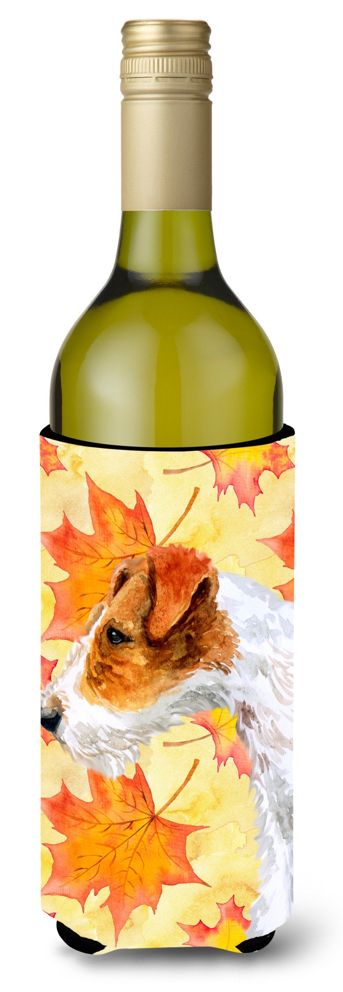 Fox Terrier Fall Wine Bottle Beverge Insulator Hugger BB9911LITERK by Caroline&#39;s Treasures