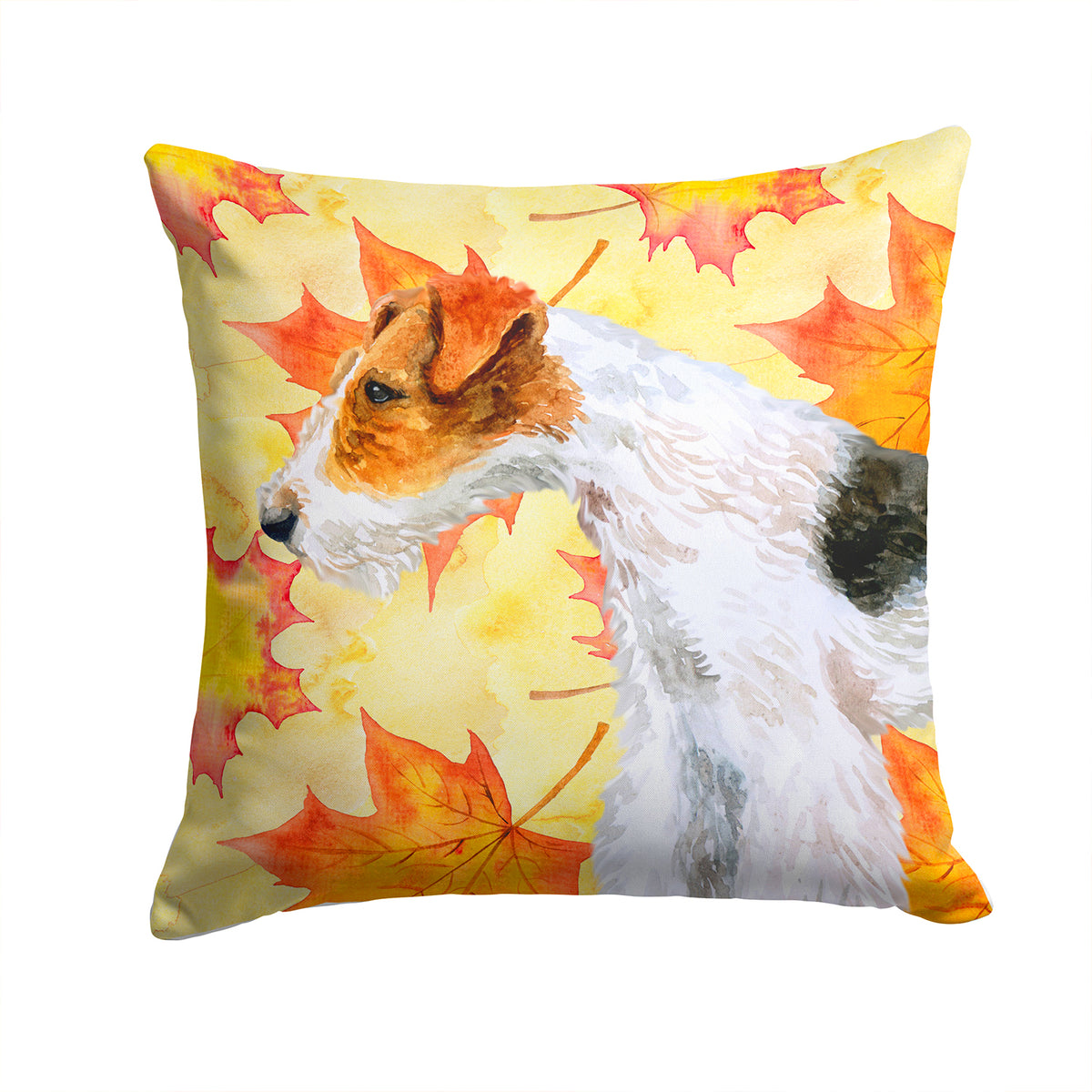 Fox Terrier Fall Fabric Decorative Pillow BB9911PW1414 - the-store.com