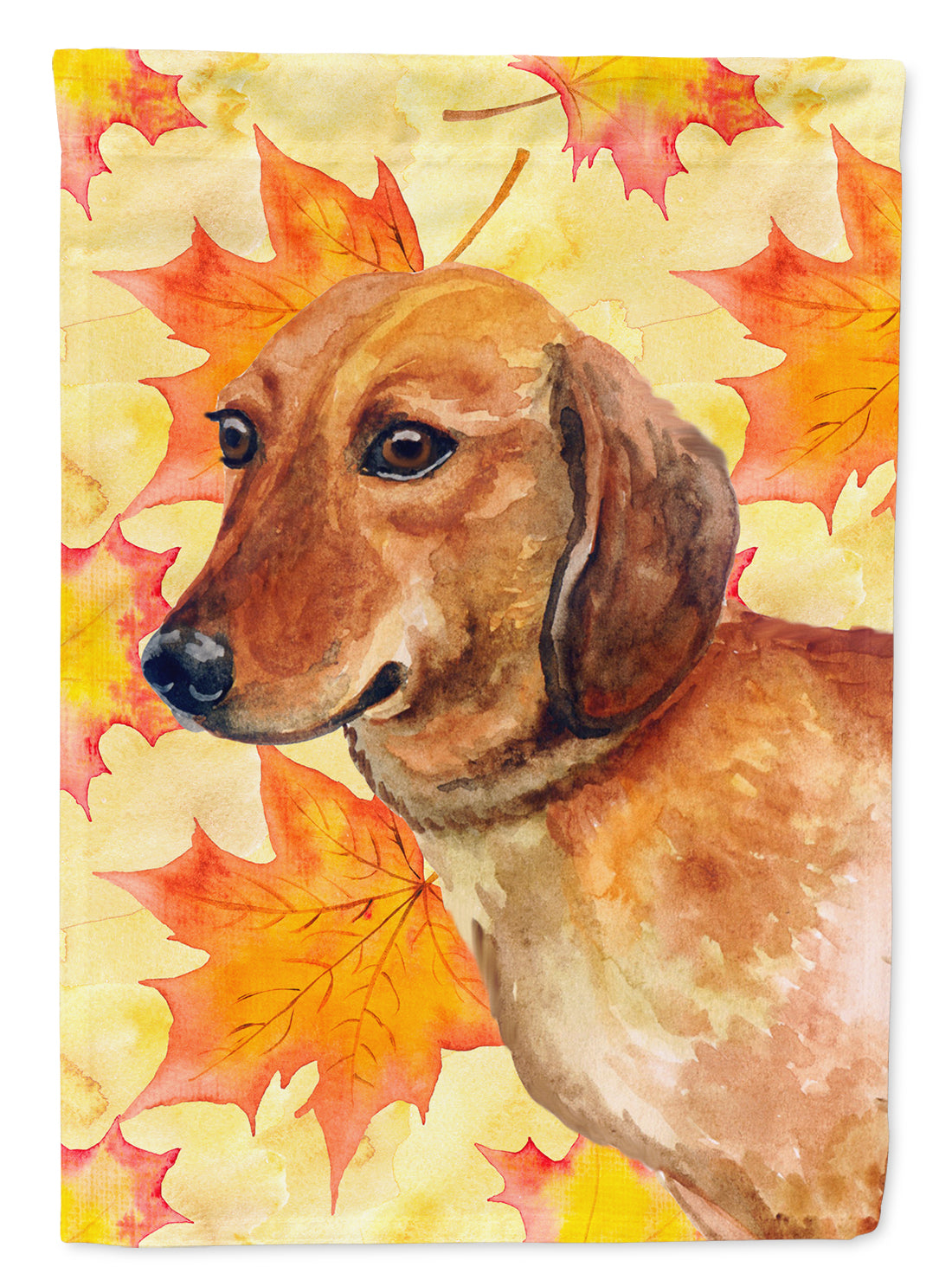 Caroline's Treasures Dachshund Fall Flag Canvas House Size BB9913CHF