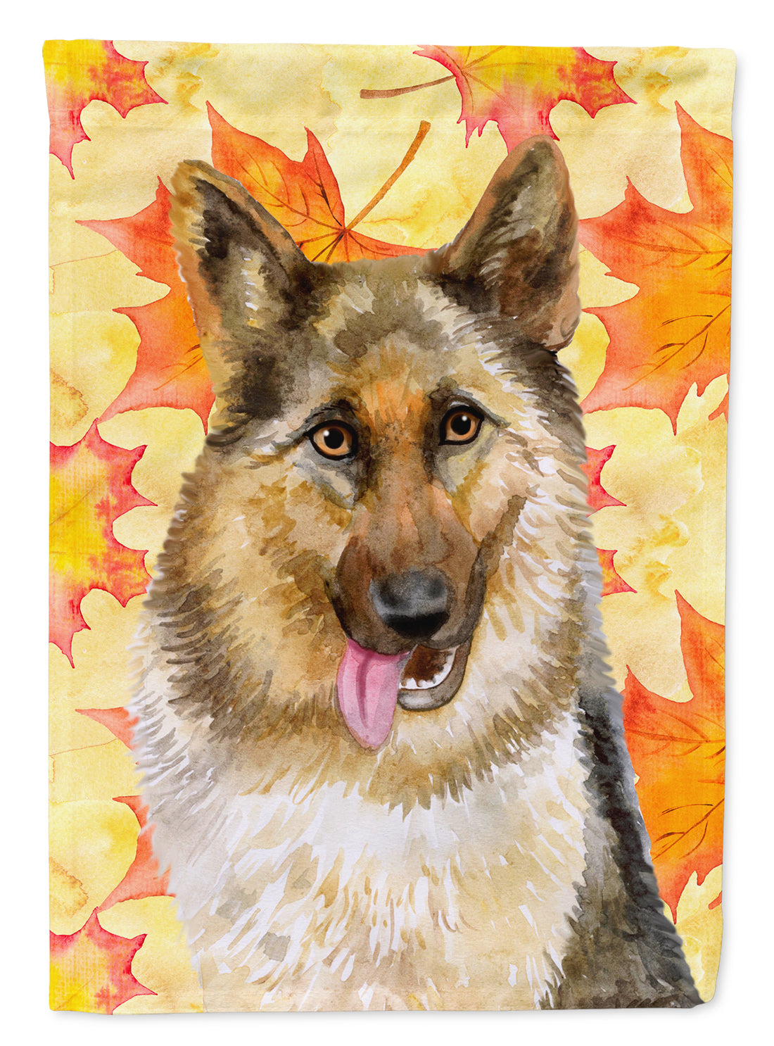 German Shepherd Fall Flag Canvas House Size BB9915CHF  the-store.com.