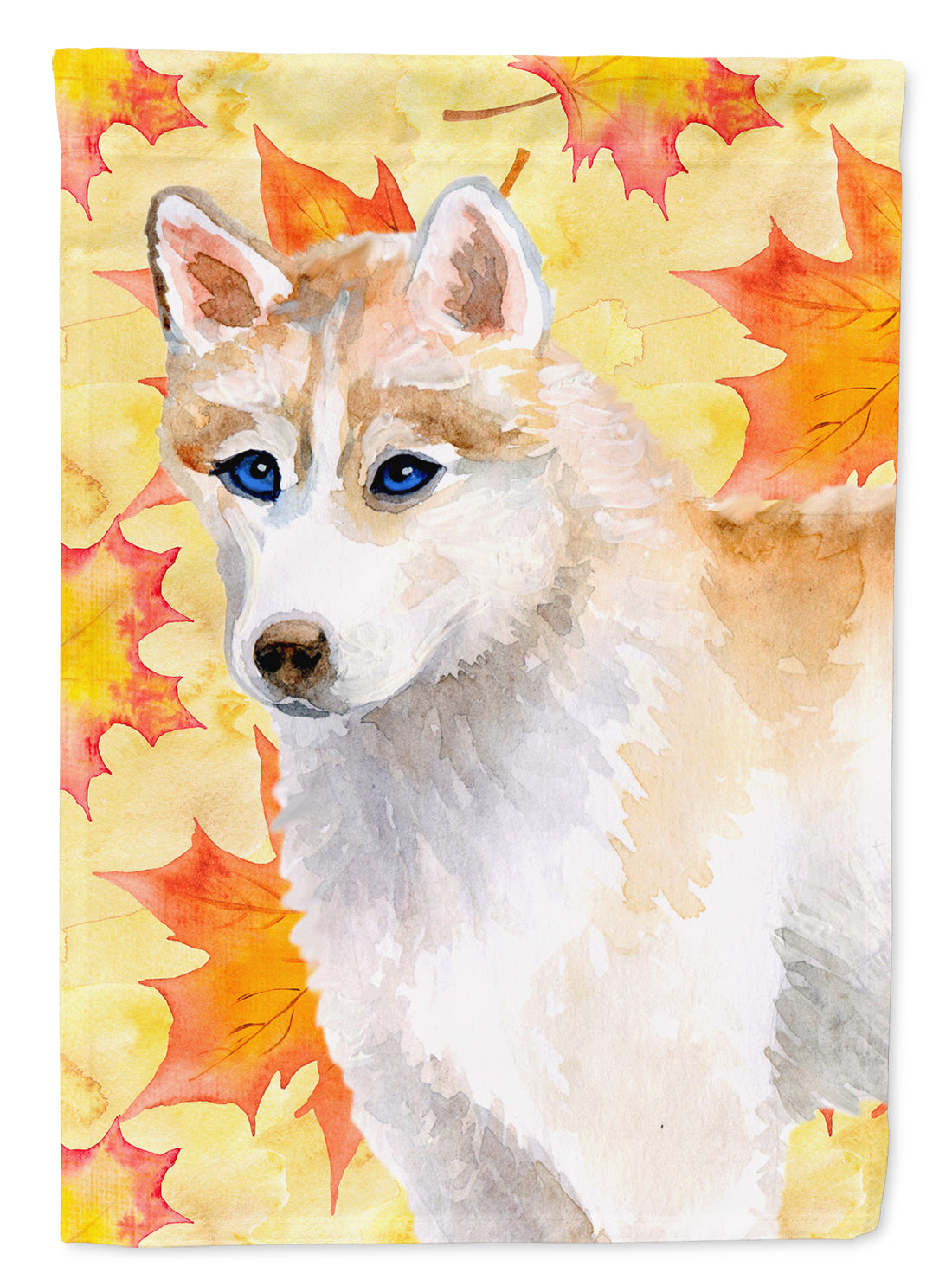 Siberian Husky Fall Flag Canvas House Size BB9916CHF