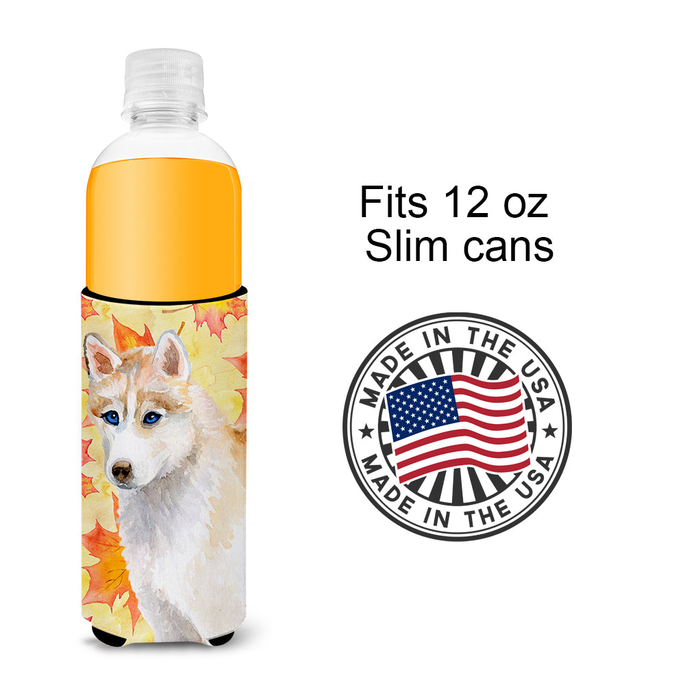 Siberian Husky Fall  Ultra Hugger for slim cans BB9916MUK
