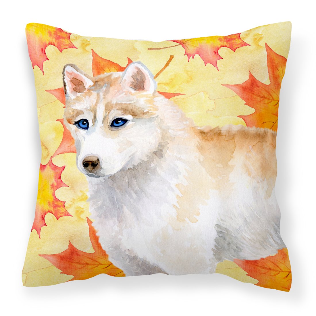 Siberian Husky Fall Fabric Decorative Pillow BB9916PW1818 by Caroline's Treasures