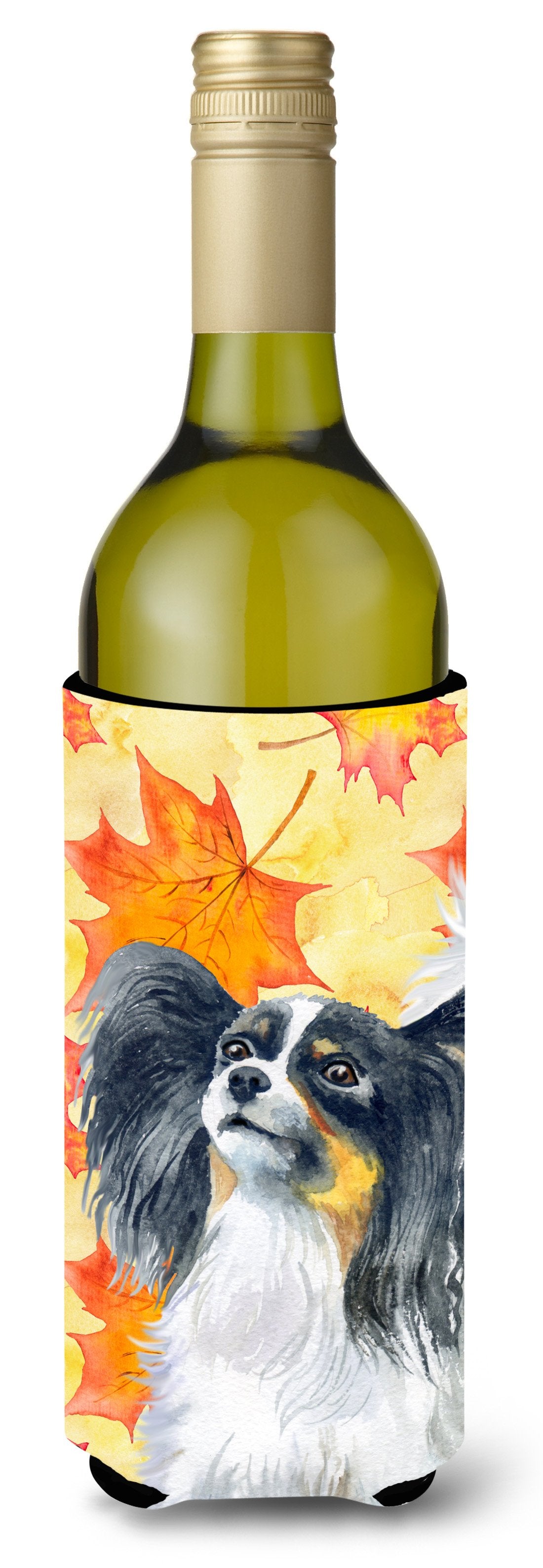 Papillon Fall Wine Bottle Beverge Insulator Hugger BB9918LITERK by Caroline&#39;s Treasures