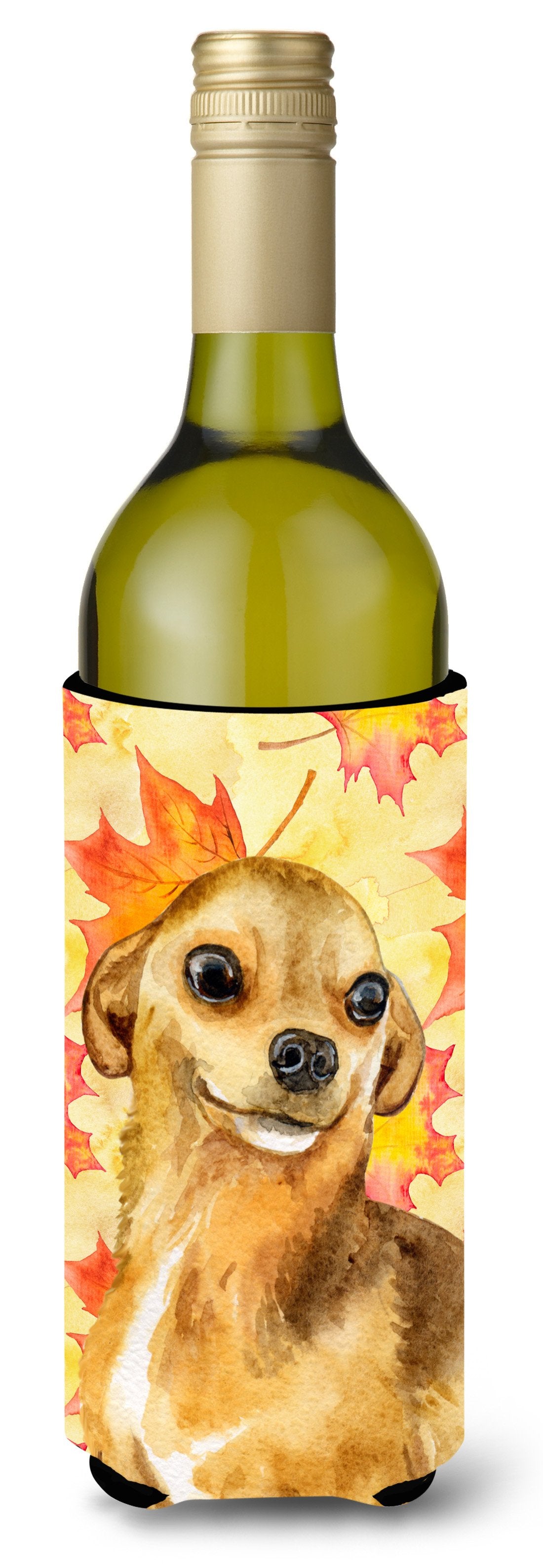 Chihuahua Fall Wine Bottle Beverge Insulator Hugger BB9919LITERK by Caroline&#39;s Treasures