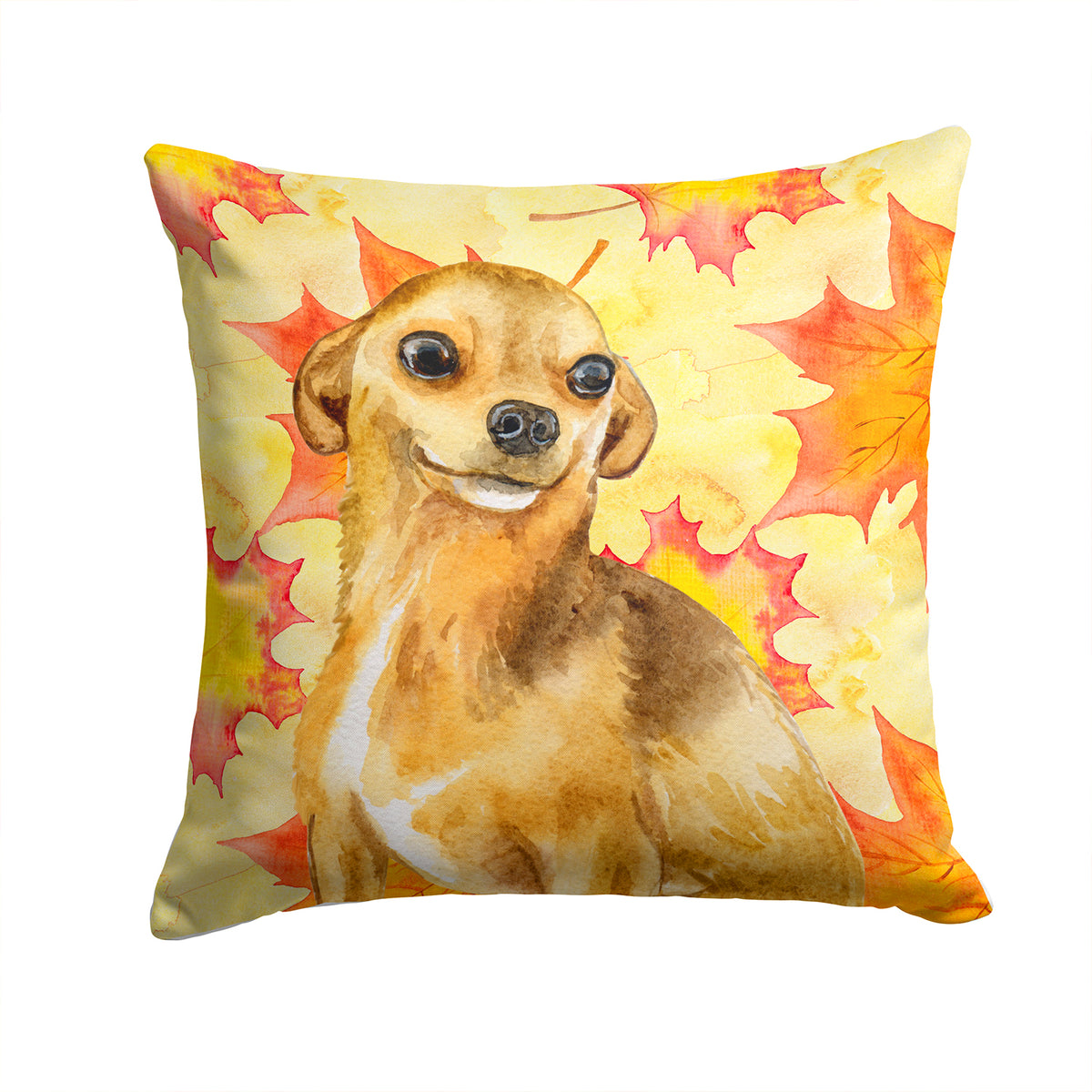 Chihuahua Fall Fabric Decorative Pillow BB9919PW1414 - the-store.com