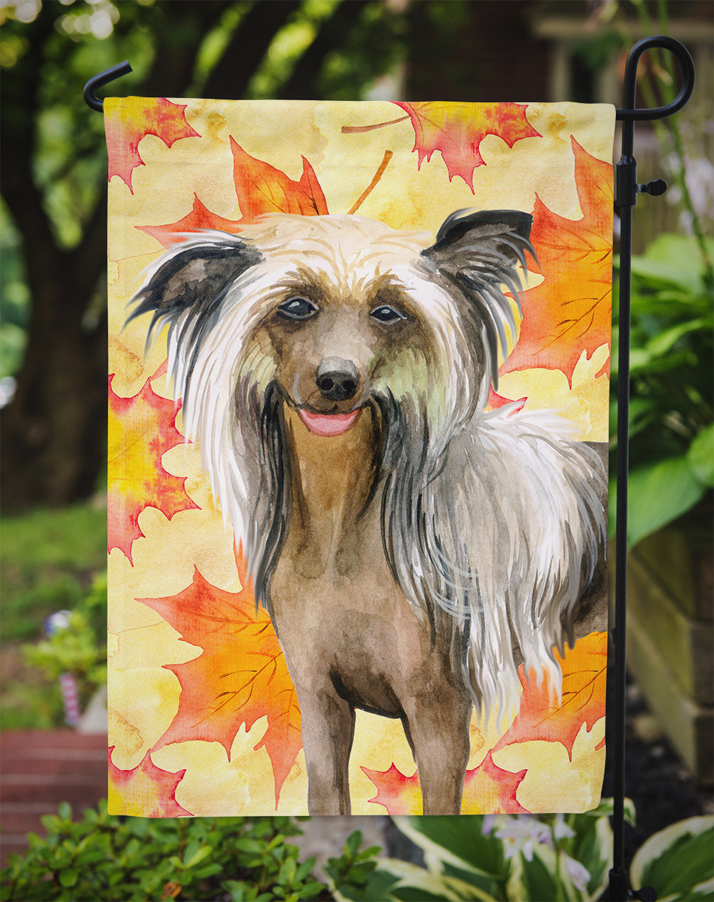 Chinese Crested Fall Flag Garden Size BB9920GF