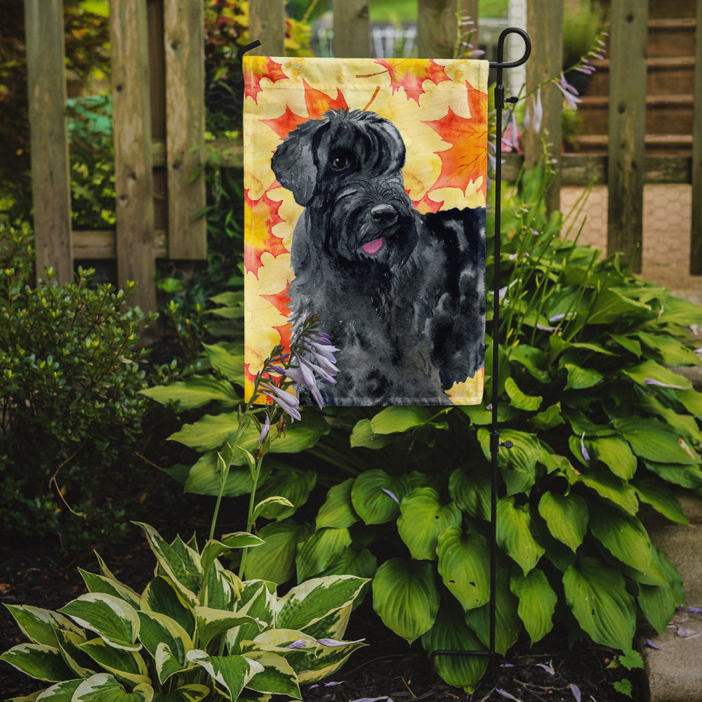 Caroline's Treasures Giant Schnauzer Fall Garden Flag - Outdoor Decorative Yard Flag BB9921GF
