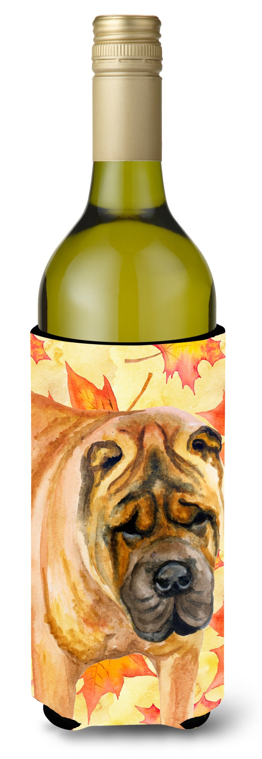 Shar Pei Fall Wine Bottle Beverge Insulator Hugger BB9922LITERK by Caroline&#39;s Treasures