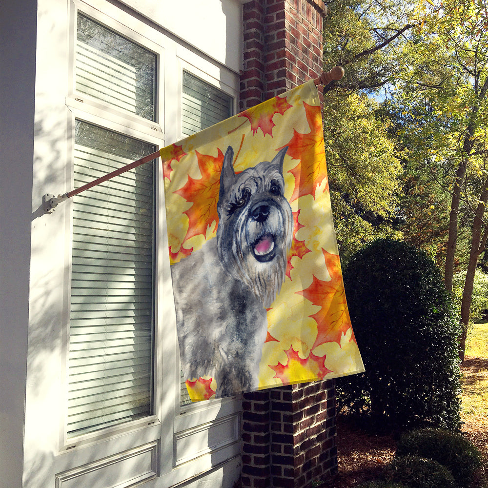 Schnauzer Fall Flag Canvas House Size BB9923CHF  the-store.com.