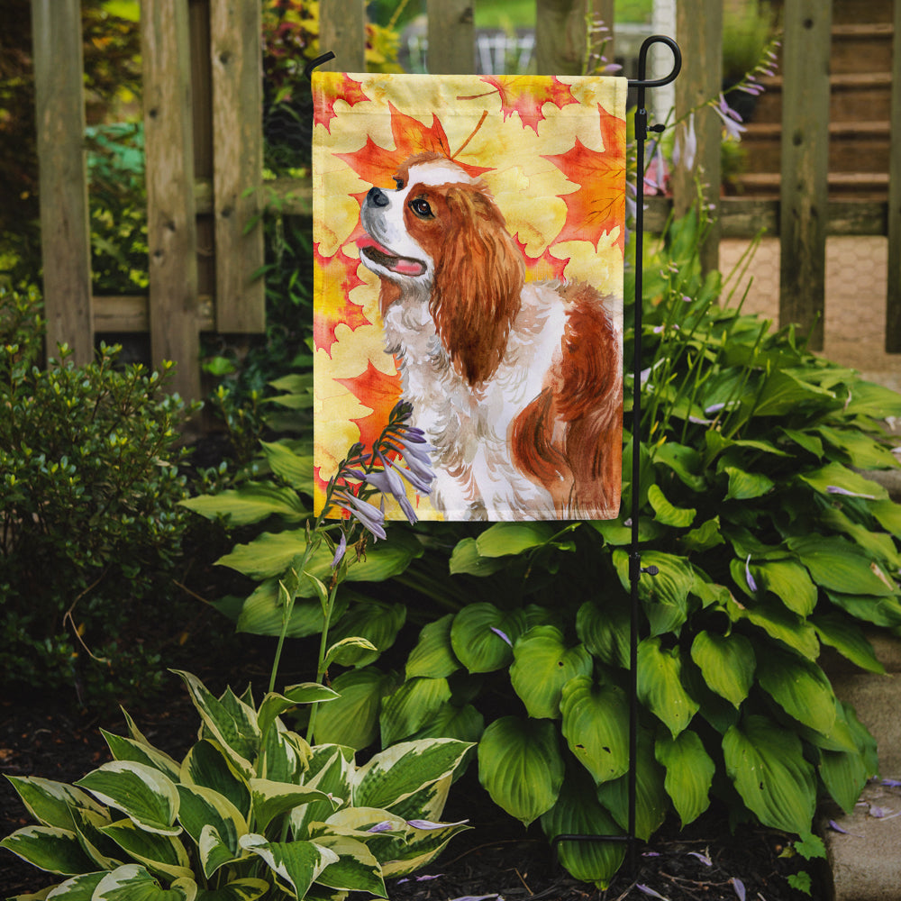 Caroline's Treasures Cavalier Spaniel Fall Garden Flag - Outdoor Decorative Yard Flag BB9924GF