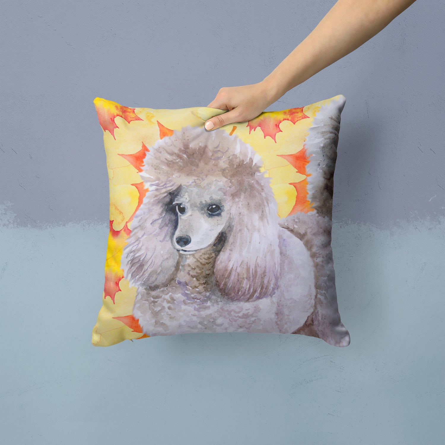 Poodle Fall Fabric Decorative Pillow BB9926PW1414 - the-store.com