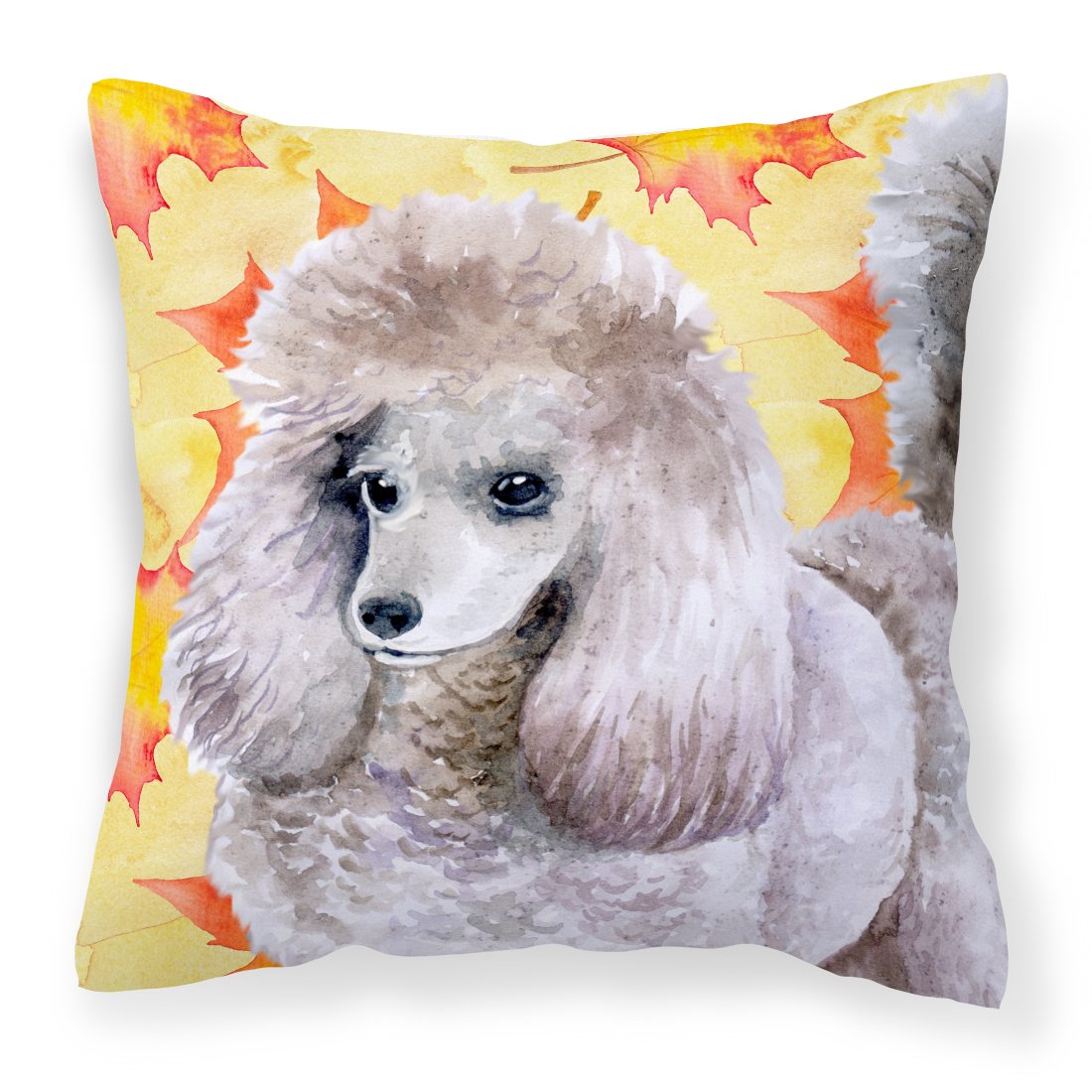 Poodle Fall Fabric Decorative Pillow BB9926PW1818 by Caroline's Treasures