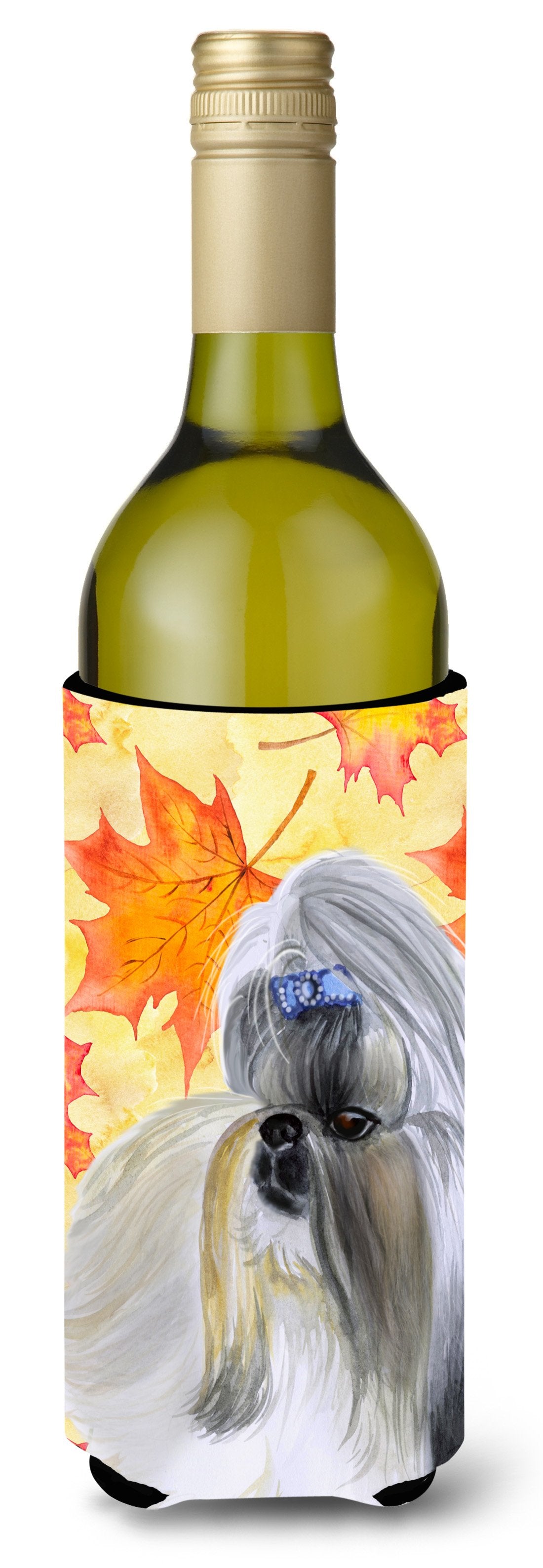 Shih Tzu Fall Wine Bottle Beverge Insulator Hugger by Caroline&#39;s Treasures