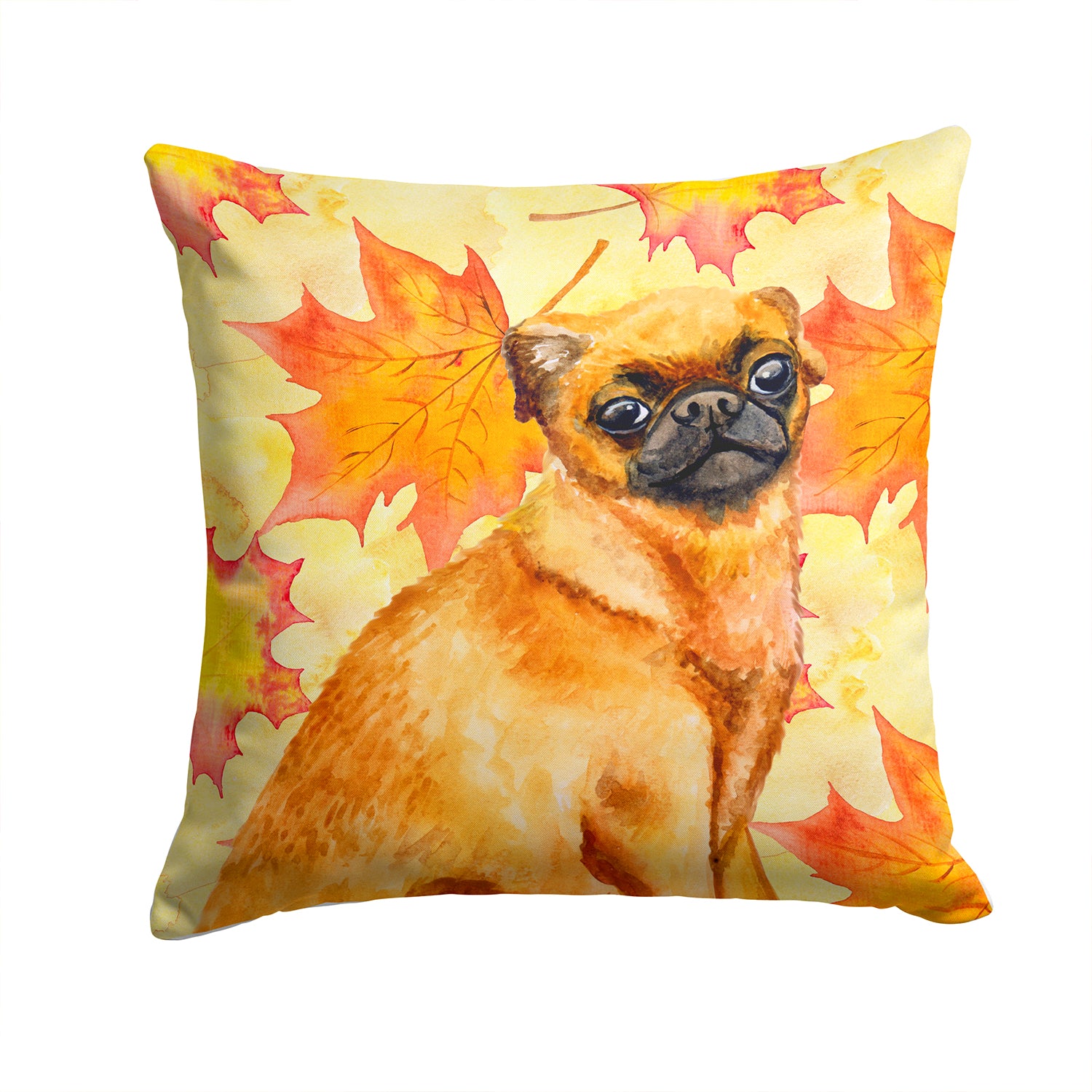 Small Brabant Griffon Fall Fabric Decorative Pillow BB9928PW1414 - the-store.com