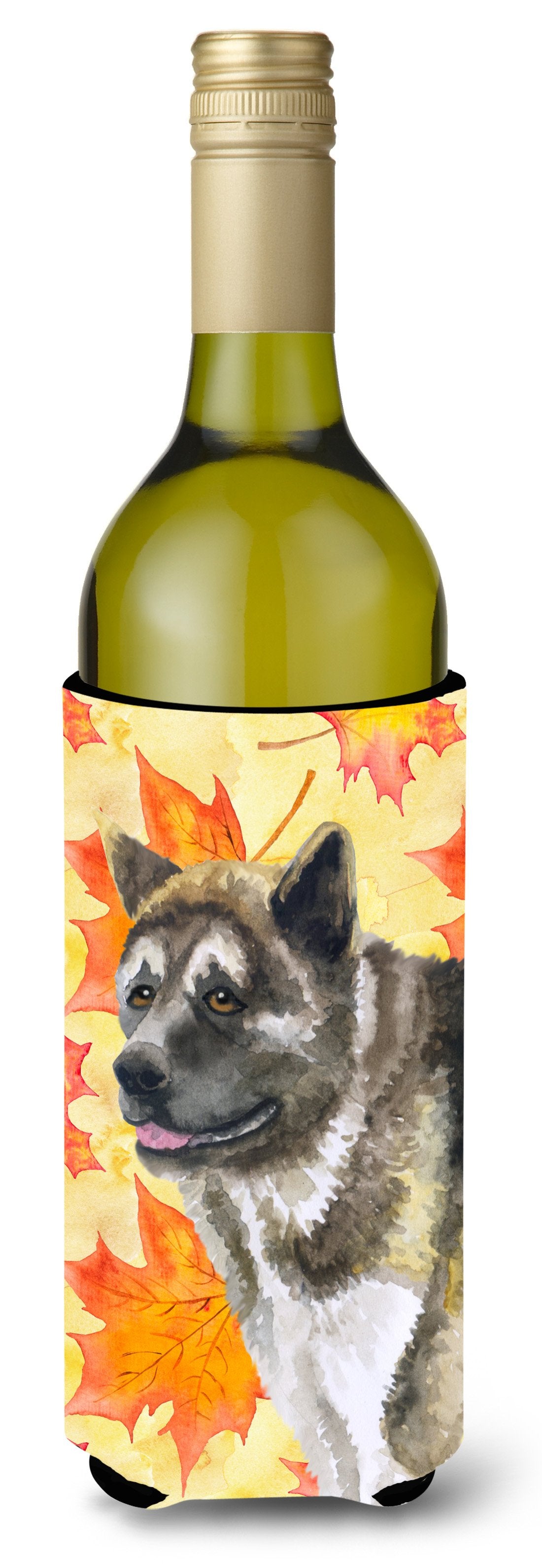 American Akita Fall Wine Bottle Beverge Insulator Hugger BB9930LITERK by Caroline&#39;s Treasures