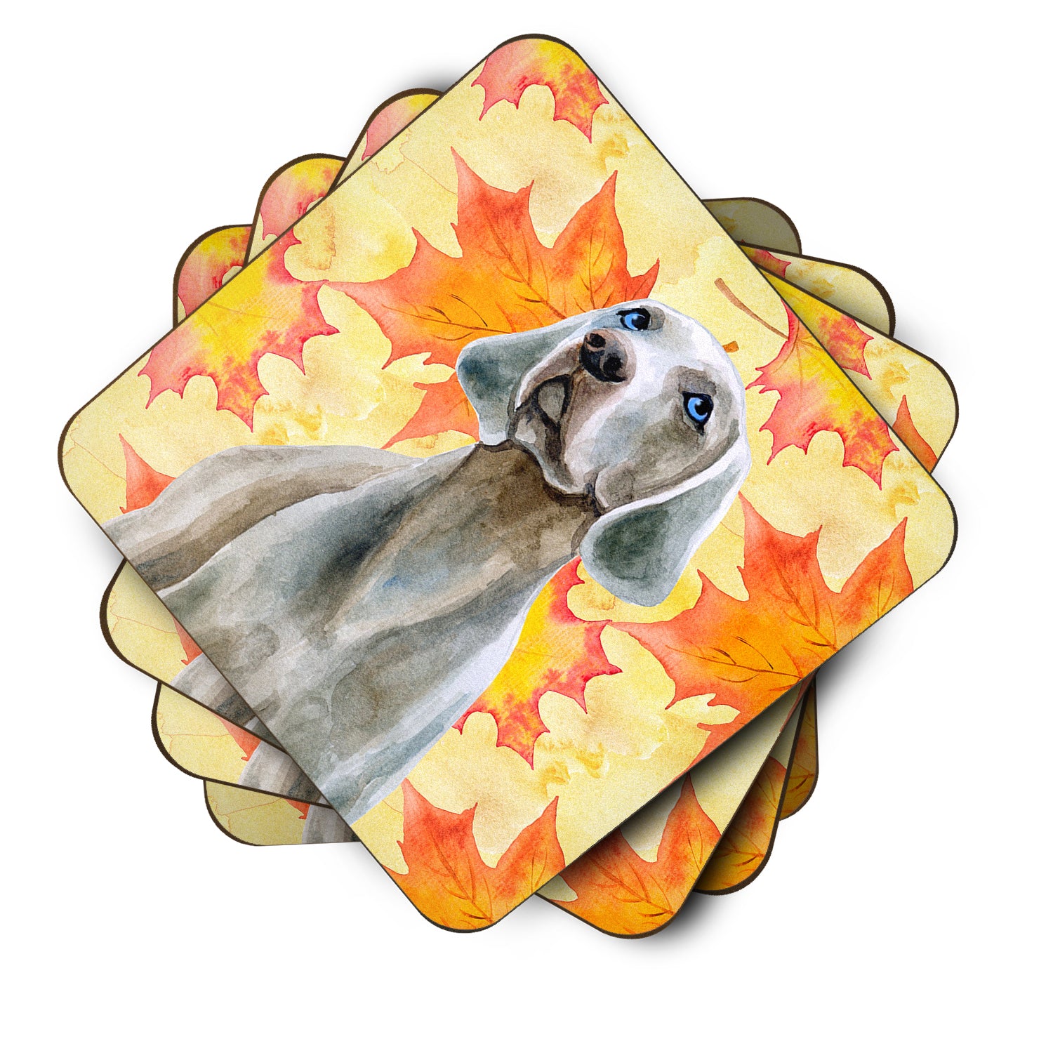 Caroline's Treasures Weimaraner Fall Foam Coaster BB9935FC