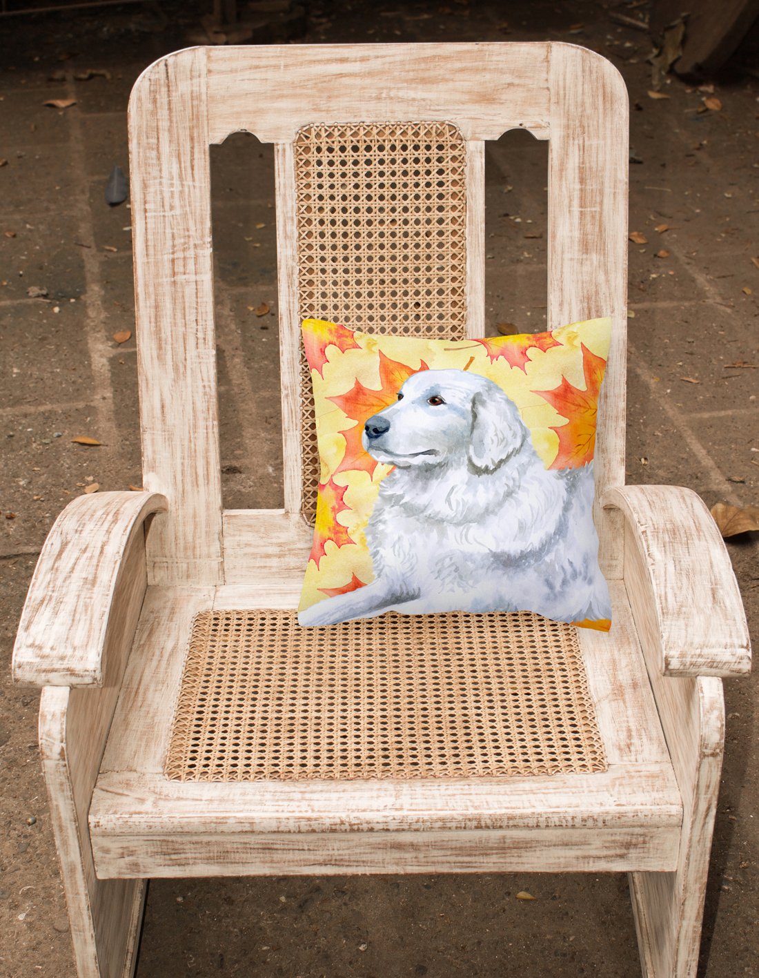 Maremma Sheepdog Fall Fabric Decorative Pillow BB9936PW1818 by Caroline's Treasures