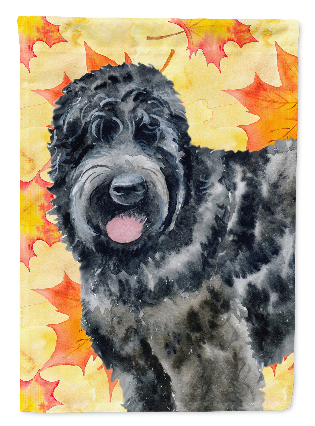 Black Russian Terrier Fall Flag Canvas House Size BB9938CHF  the-store.com.