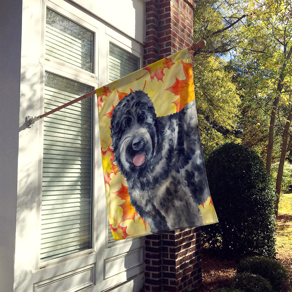 Black Russian Terrier Fall Flag Canvas House Size BB9938CHF  the-store.com.
