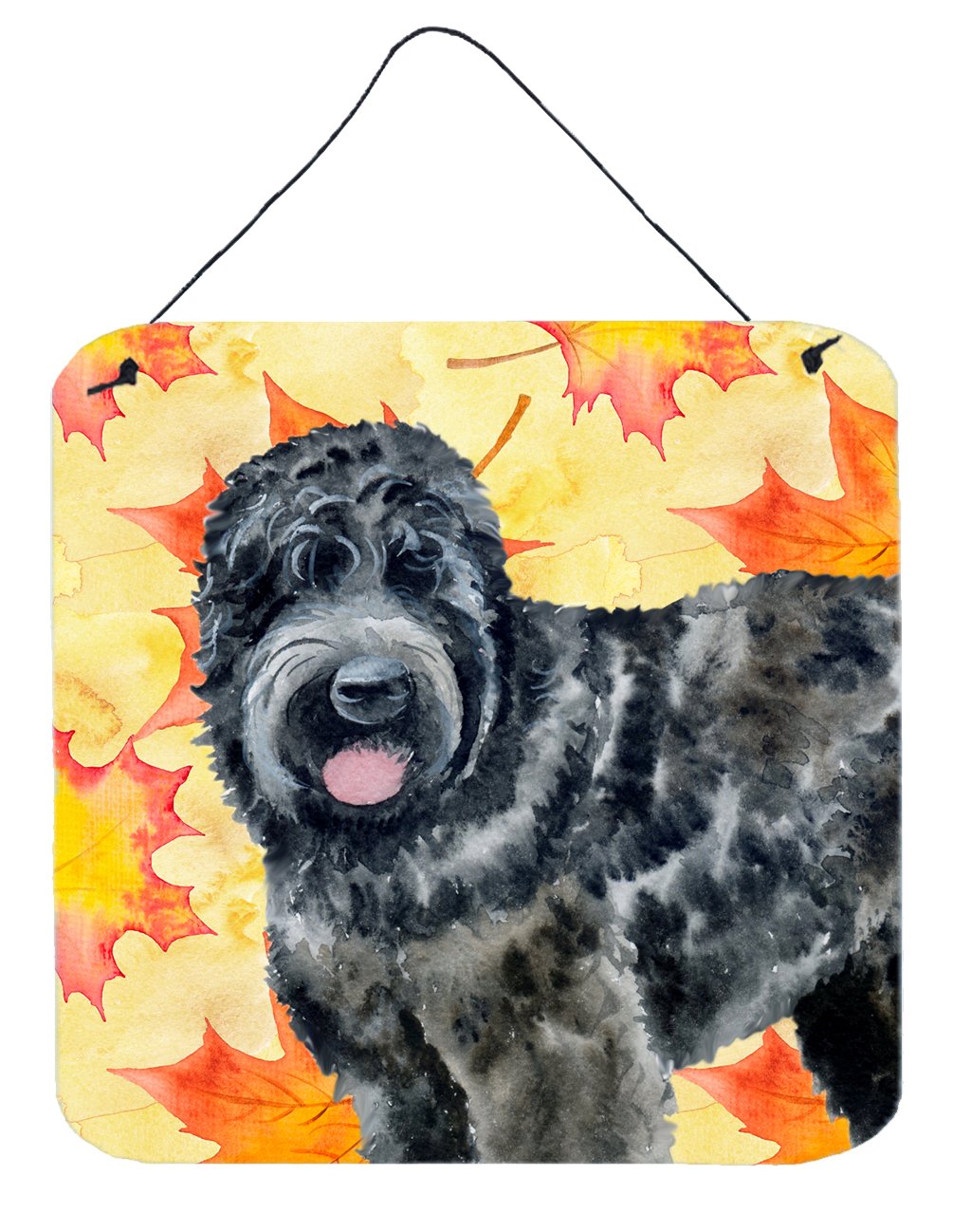 Black Russian Terrier Fall Wall or Door Hanging Prints BB9938DS66 by Caroline&#39;s Treasures