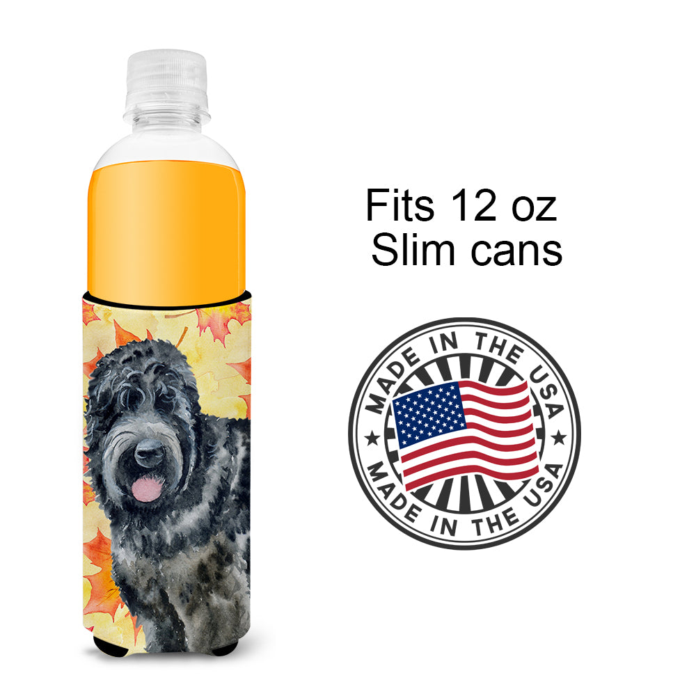 Black Russian Terrier Fall  Ultra Hugger for slim cans BB9938MUK  the-store.com.