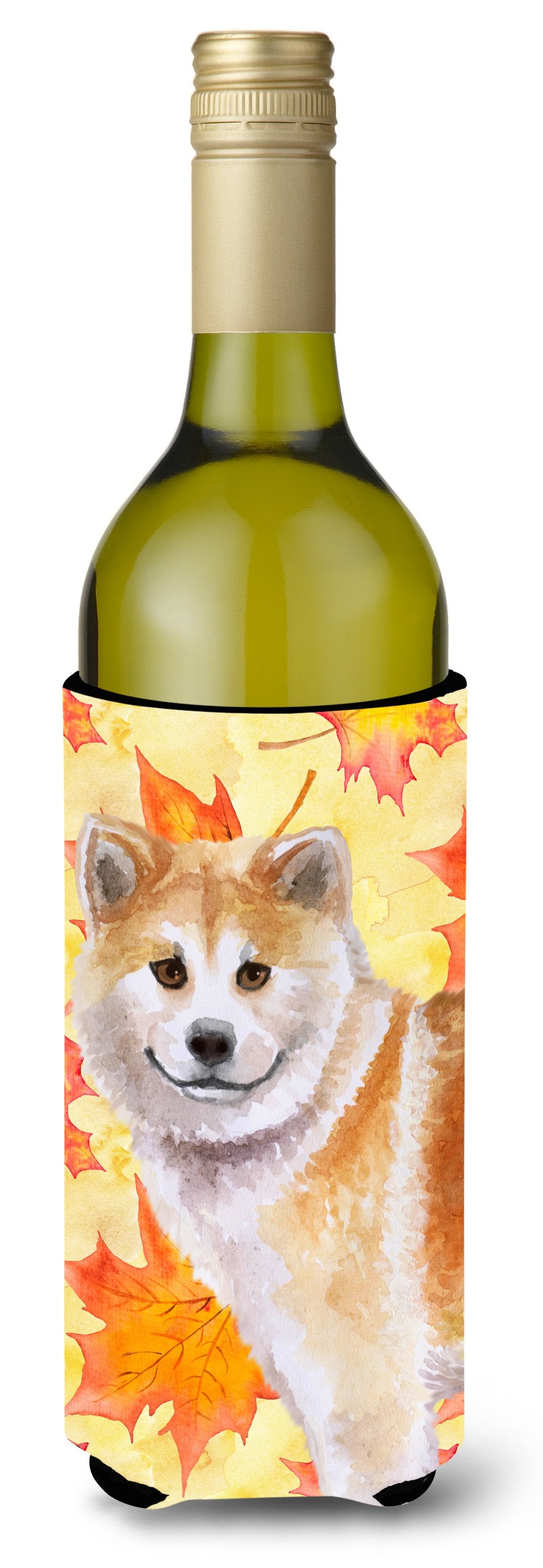 Shiba Inu Fall Wine Bottle Beverge Insulator Hugger BB9939LITERK by Caroline's Treasures