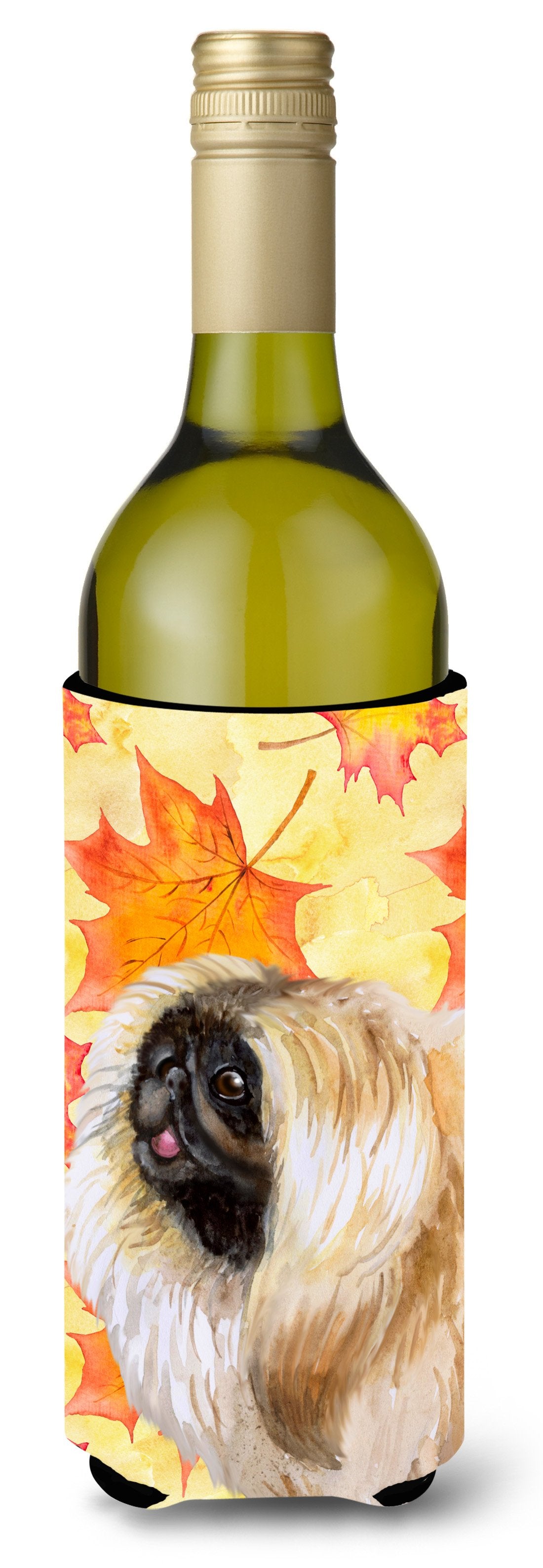 Pekingese Fall Wine Bottle Beverge Insulator Hugger BB9942LITERK by Caroline's Treasures