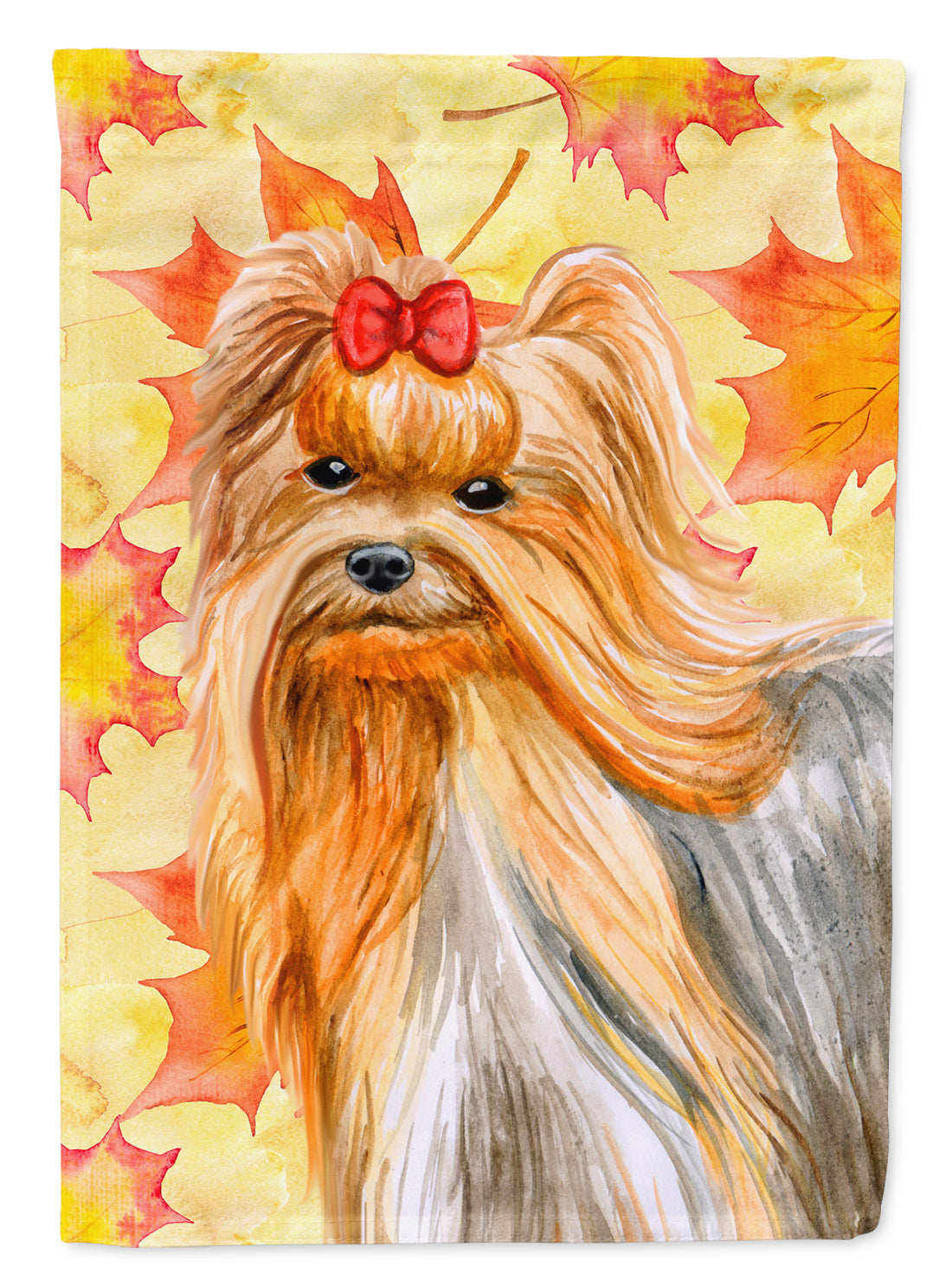 Yorkshire Terrier Fall Flag Canvas House Size BB9946CHF