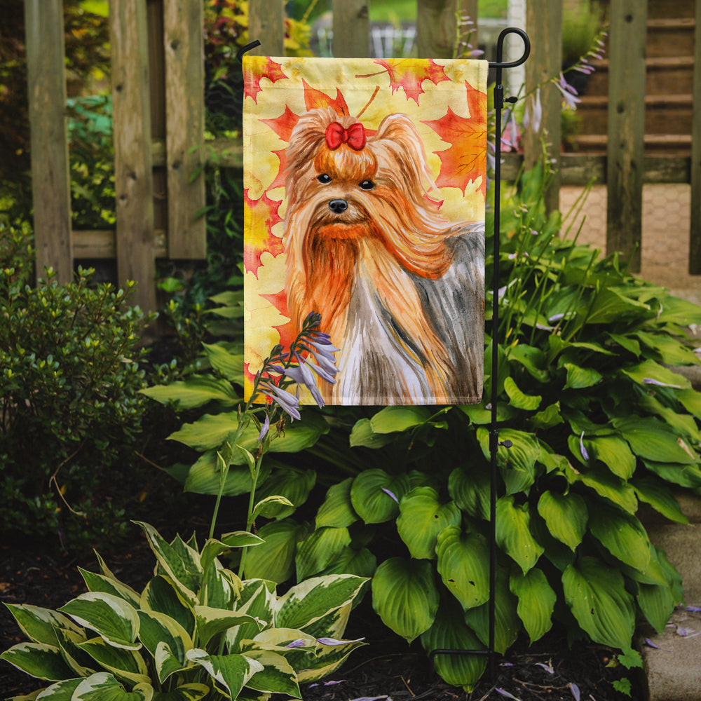 Yorkshire Terrier Fall Flag Garden Size BB9946GF  the-store.com.