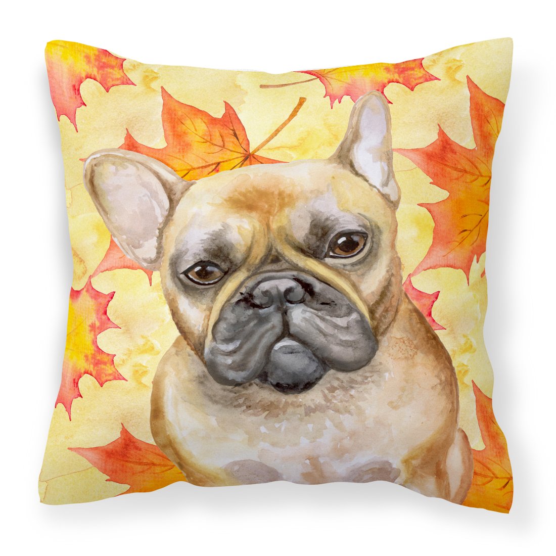 French Bulldog Fall Fabric Decorative Pillow BB9949PW1818 by Caroline&#39;s Treasures