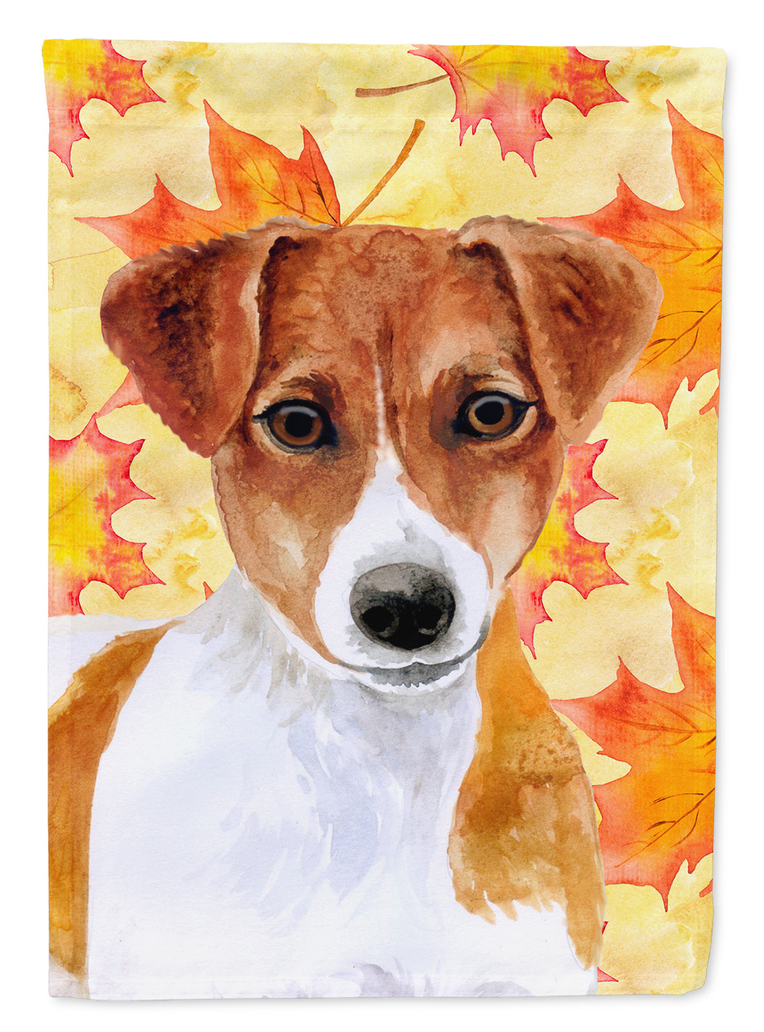 Jack Russell Terrier Fall Flag Canvas House Size BB9950CHF