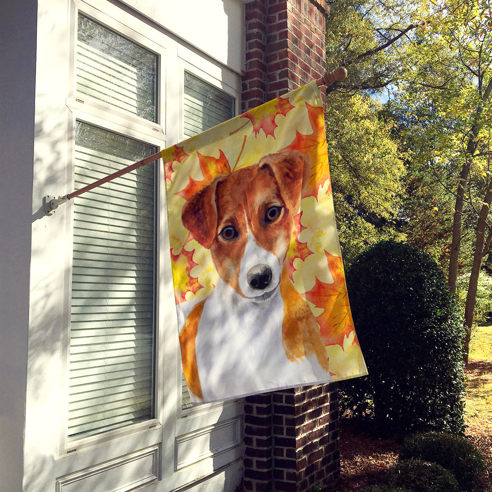 Jack Russell Terrier Fall Flag Canvas House Size BB9950CHF  the-store.com.