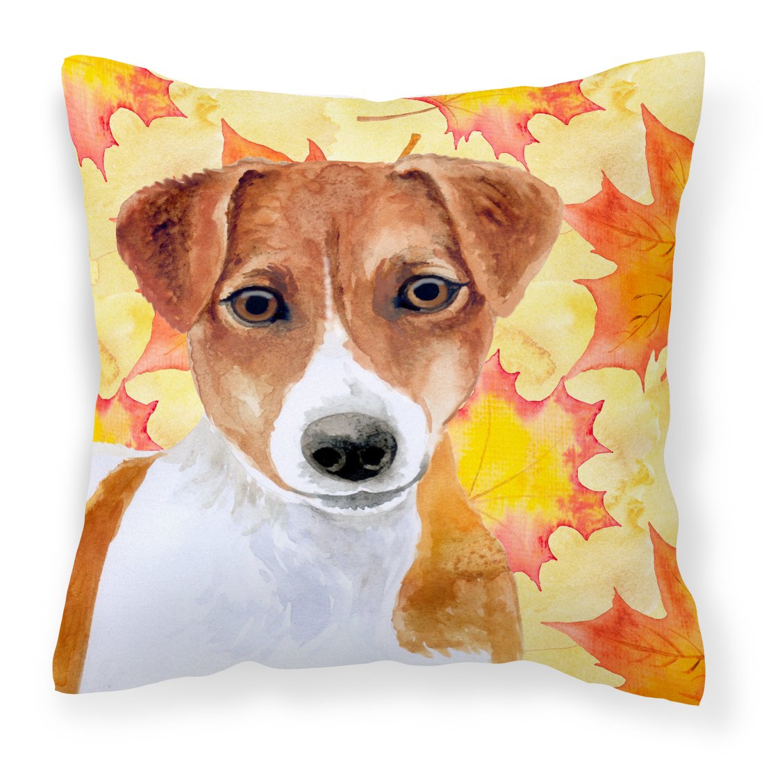Jack Russell Terrier Fall Fabric Decorative Pillow BB9950PW1818 by Caroline&#39;s Treasures