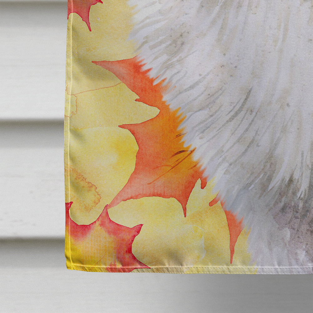 Samoyed Fall Flag Canvas House Size BB9952CHF  the-store.com.