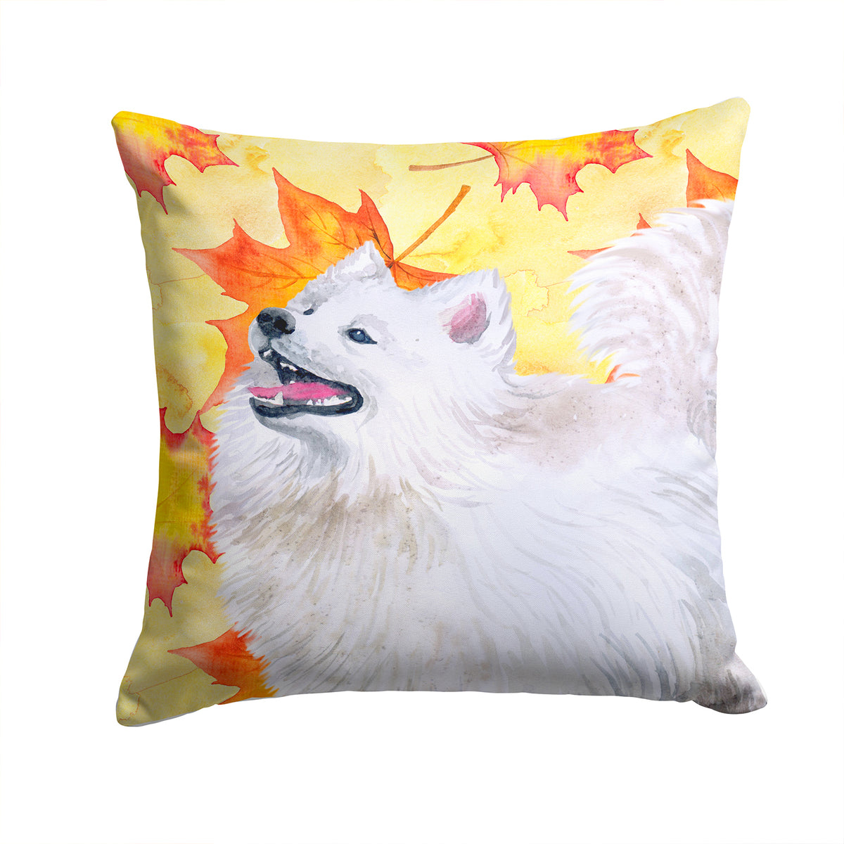 Samoyed Fall Fabric Decorative Pillow BB9952PW1414 - the-store.com