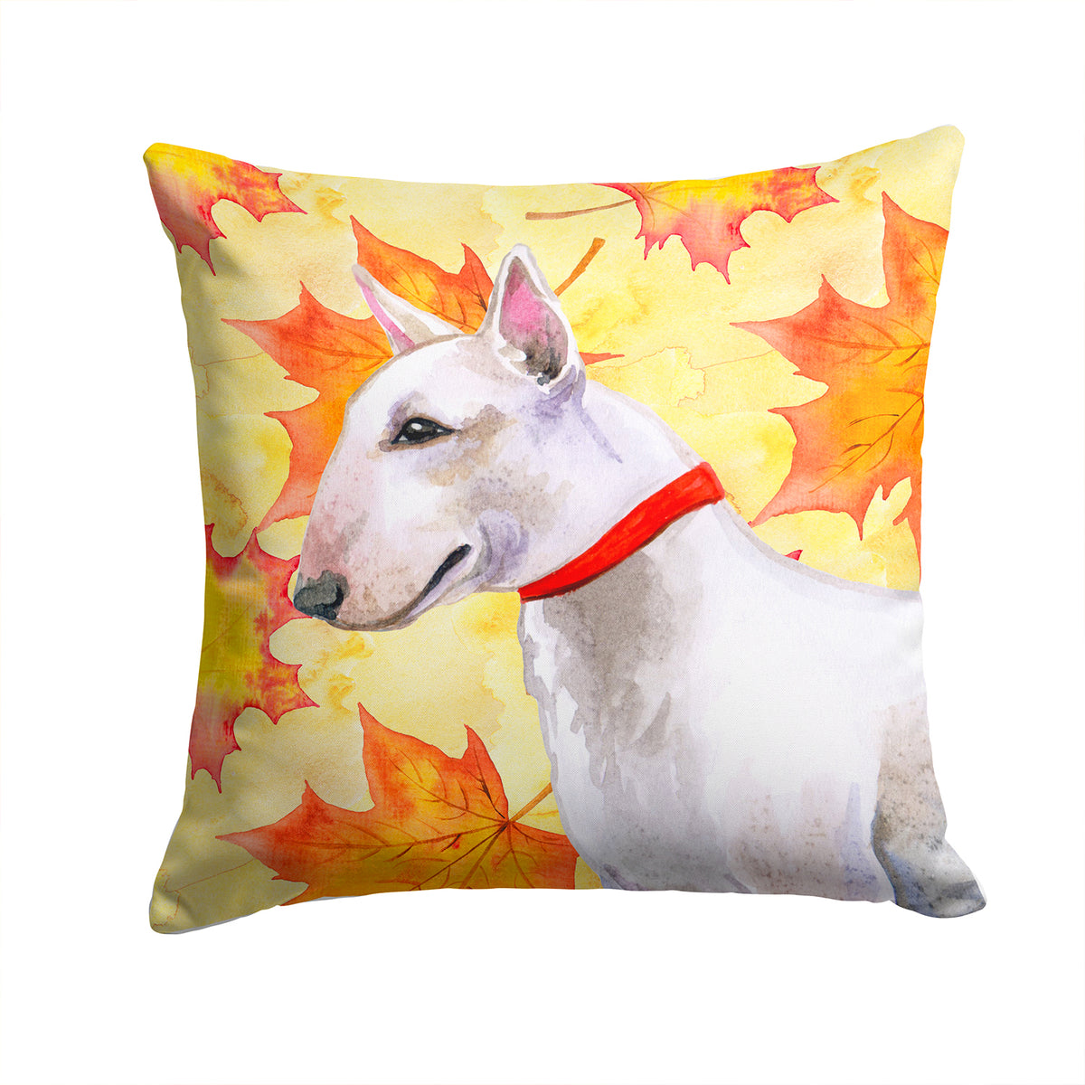 Bull Terrier Fall Fabric Decorative Pillow BB9954PW1414 - the-store.com