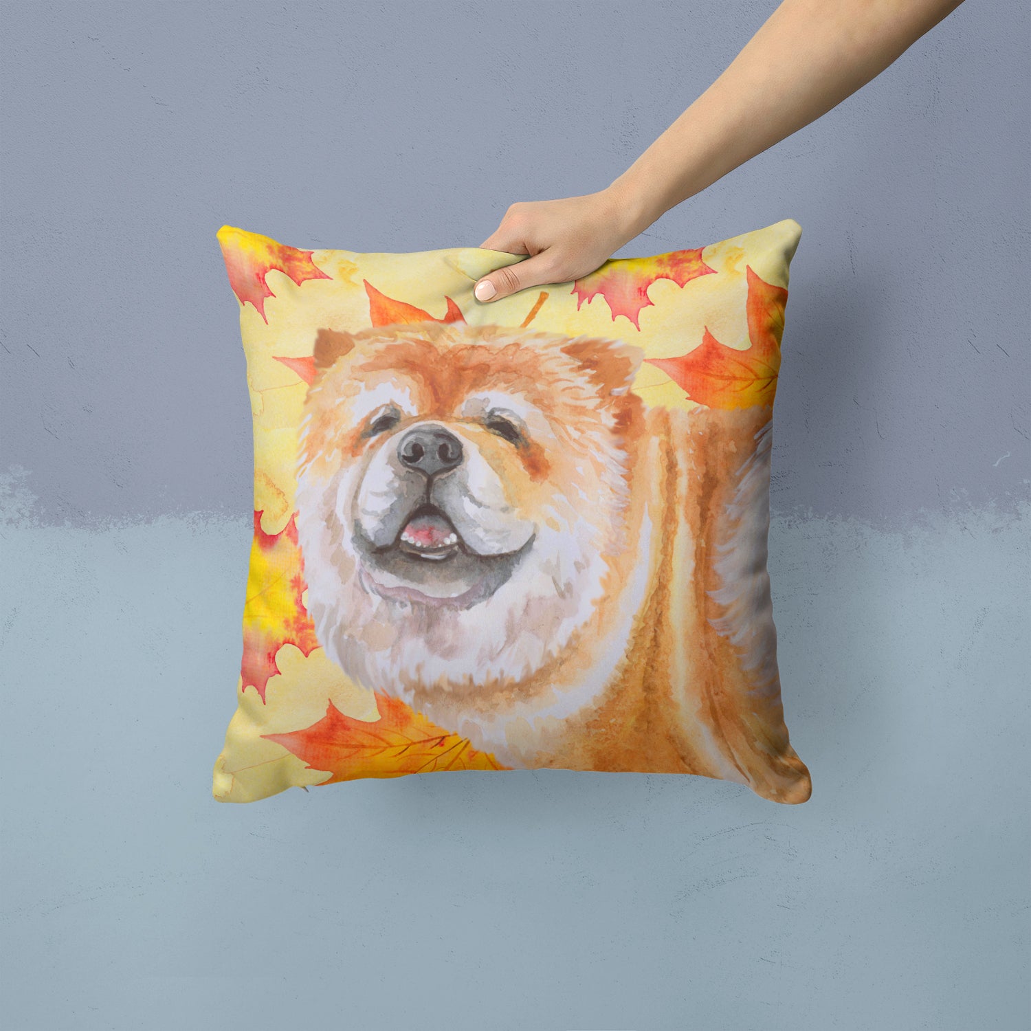 Chow Chow Fall Fabric Decorative Pillow BB9956PW1414 - the-store.com