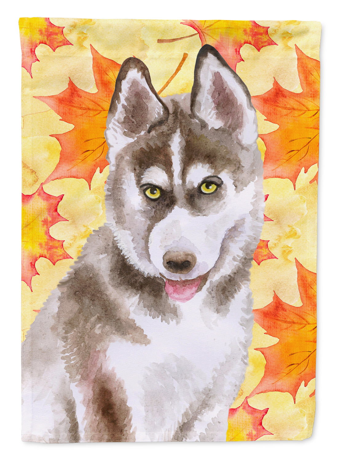 Siberian Husky Grey Fall Flag Canvas House Size BB9957CHF