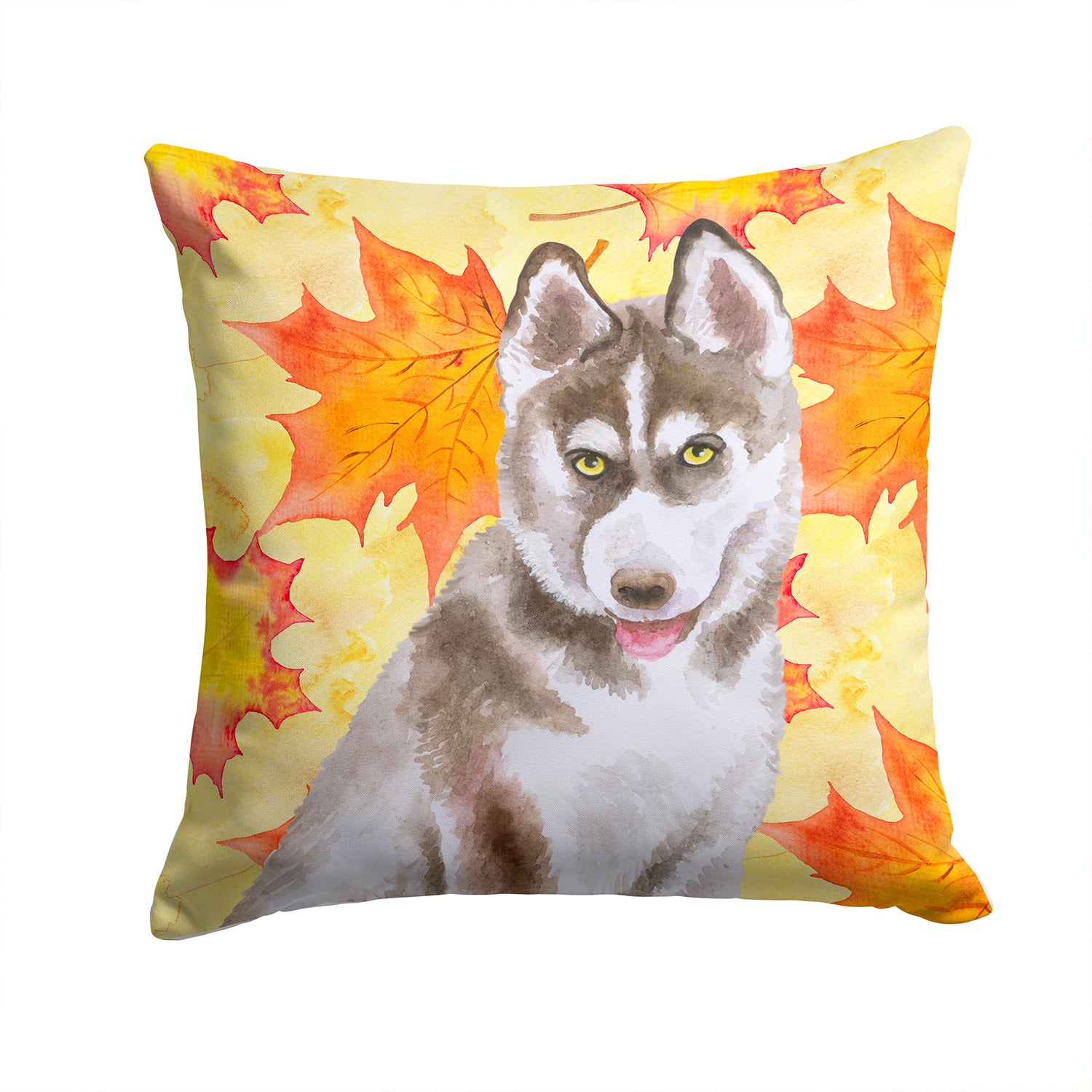 Siberian Husky Grey Fall Fabric Decorative Pillow BB9957PW1414 - the-store.com