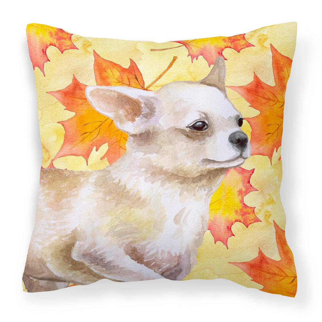 Chihuahua Leg up Fall Fabric Decorative Pillow BB9958PW1818 by Caroline&#39;s Treasures