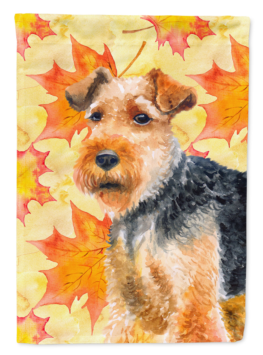 Welsh Terrier Fall Flag Canvas House Size BB9961CHF  the-store.com.