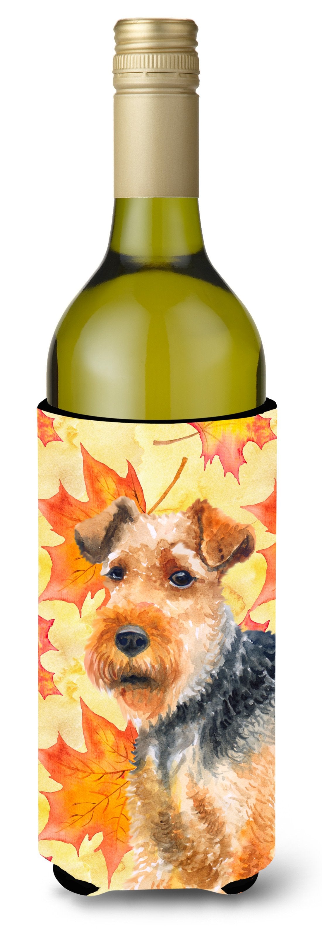 Welsh Terrier Fall Wine Bottle Beverge Insulator Hugger BB9961LITERK by Caroline&#39;s Treasures