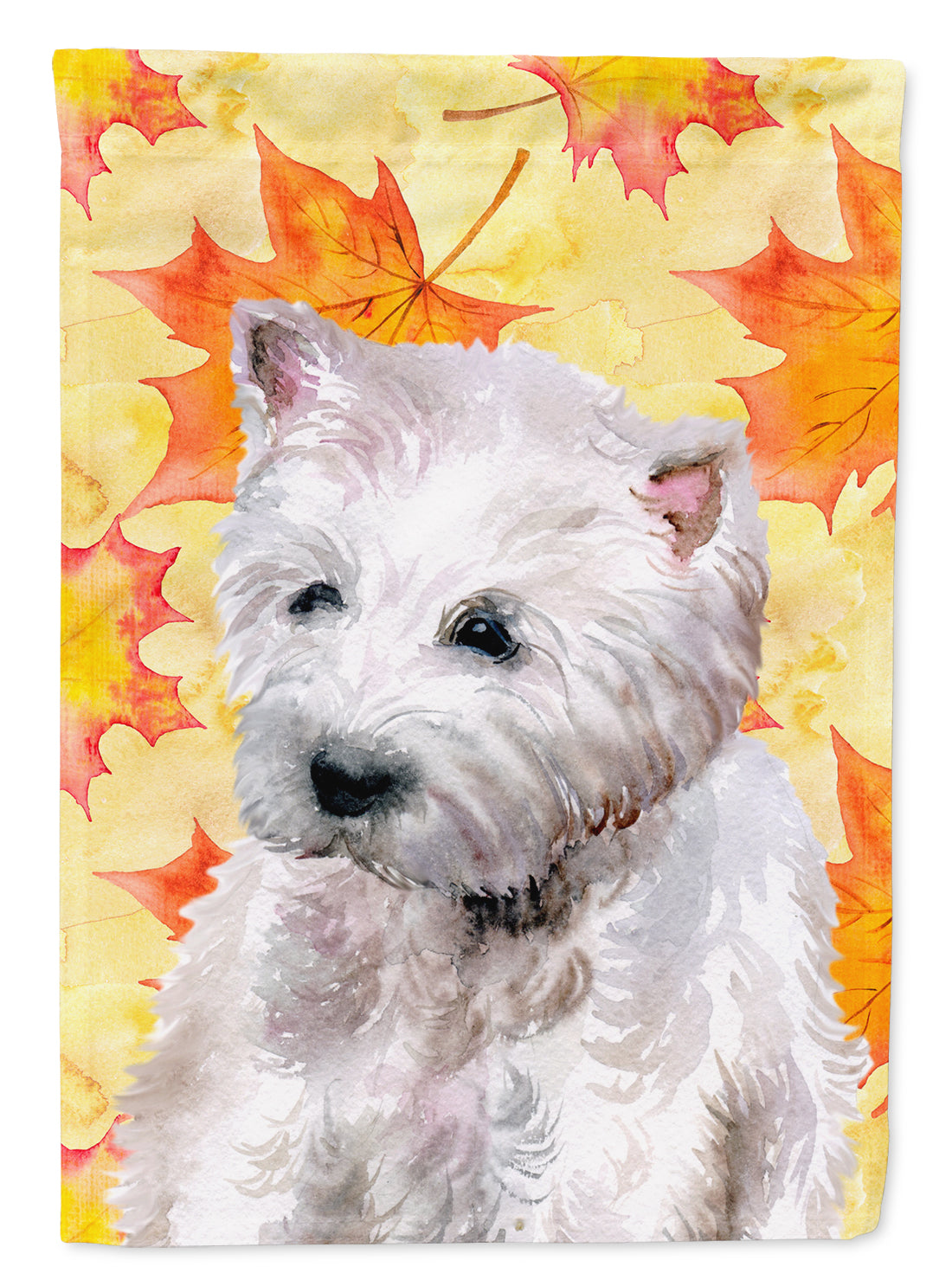 Westie Fall Flag Canvas House Size BB9962CHF