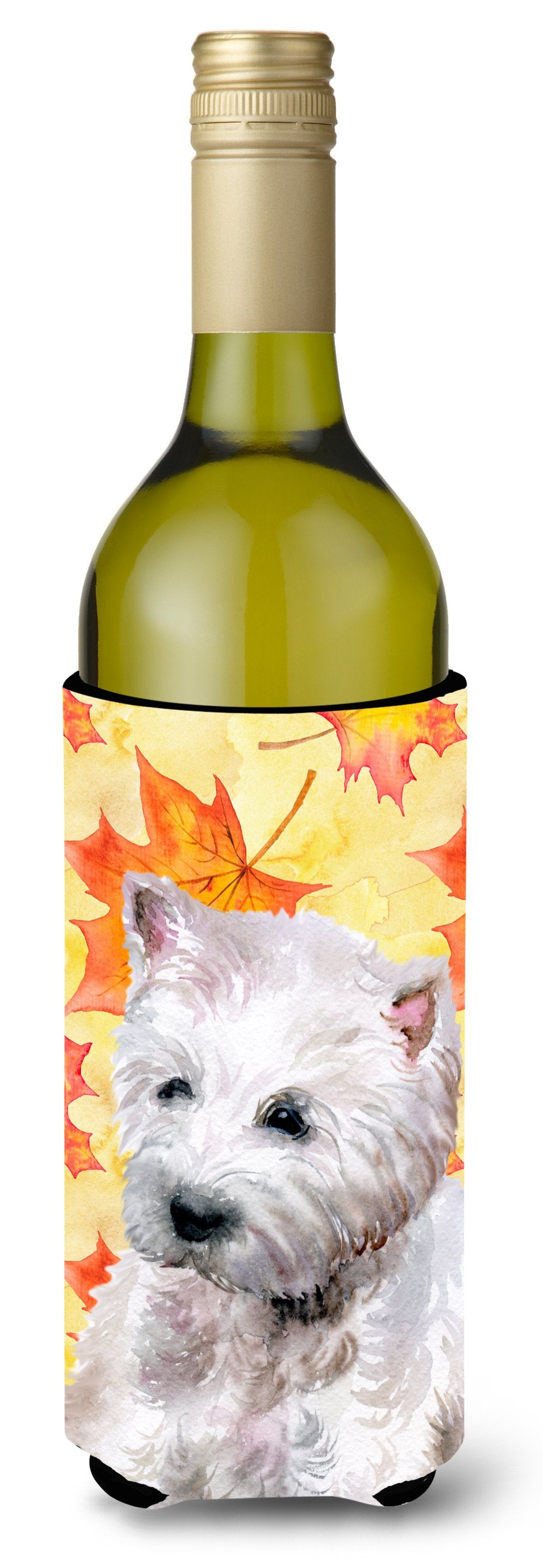 Westie Fall Wine Bottle Beverge Insulator Hugger BB9962LITERK by Caroline&#39;s Treasures