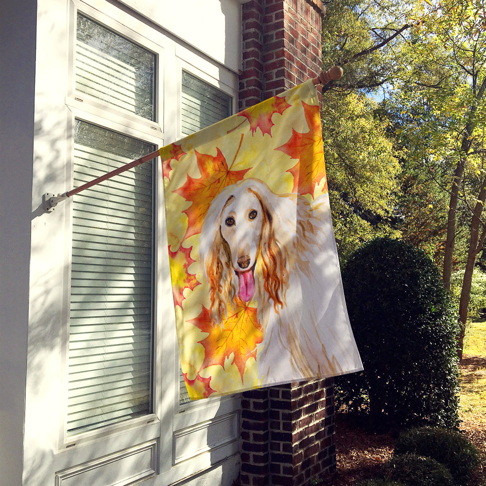 Afghan Hound Fall Flag Canvas House Size BB9963CHF  the-store.com.