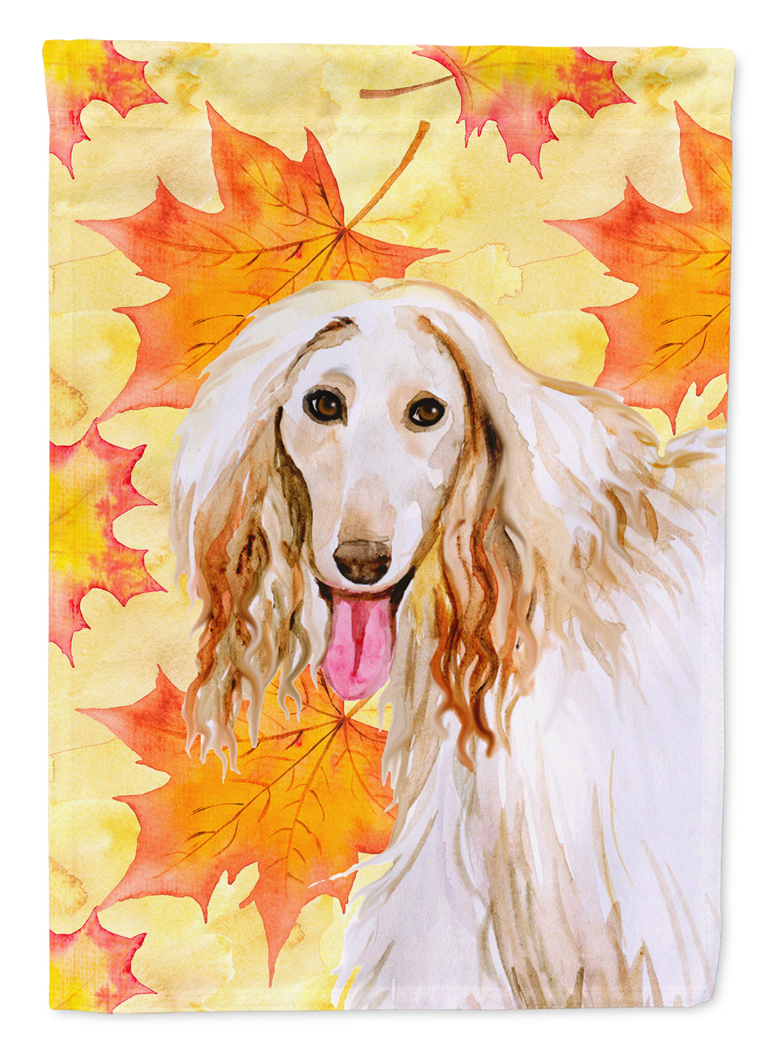 Afghan Hound Fall Flag Canvas House Size BB9963CHF  the-store.com.