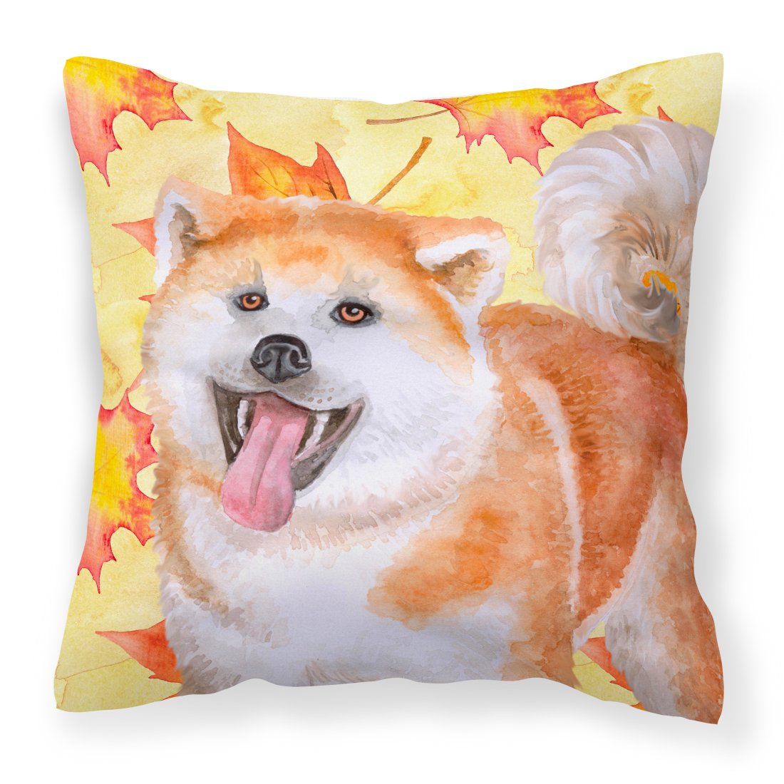 Akita Fall Fabric Decorative Pillow BB9964PW1818 by Caroline&#39;s Treasures